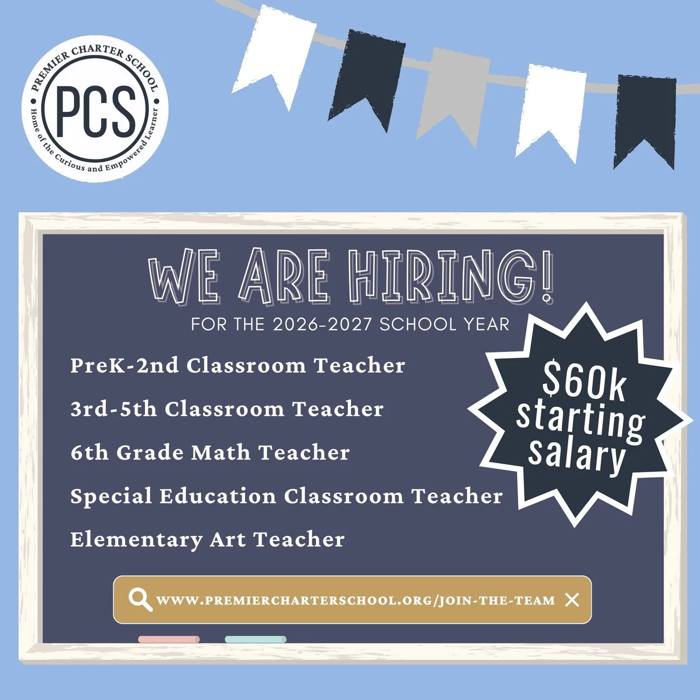 Come grow with us 🌱
At PCS, we&rsquo;re building a community of curious, empowered learners&mdash;and it starts with incredible teachers.

We&rsquo;re hiring for the 2026&ndash;2027 school year across multiple grade levels and specialties.
Ready to 