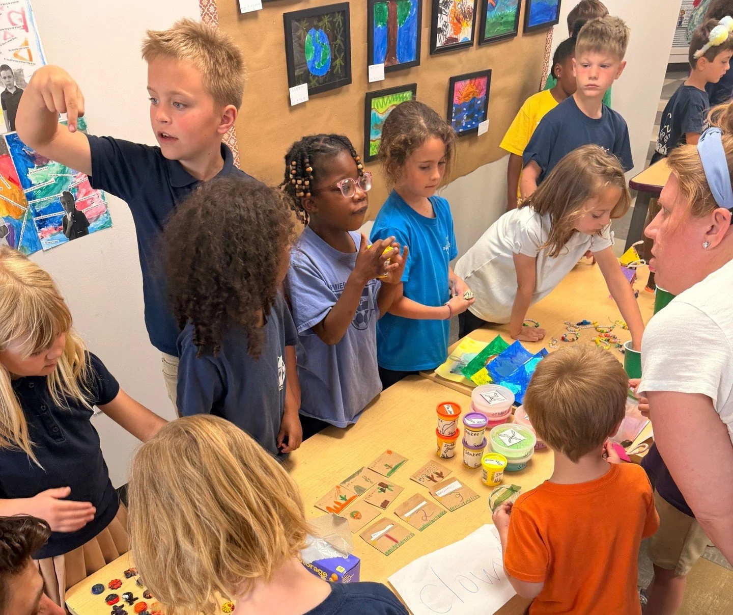 From tiny hands to big ideas 🌱
Our first graders spent weeks preparing for their Annual First Grade Market&mdash;turning inspiration from nature into handmade goods like crayon melts, potted plants, nature art, and more.

Students stepped into the r