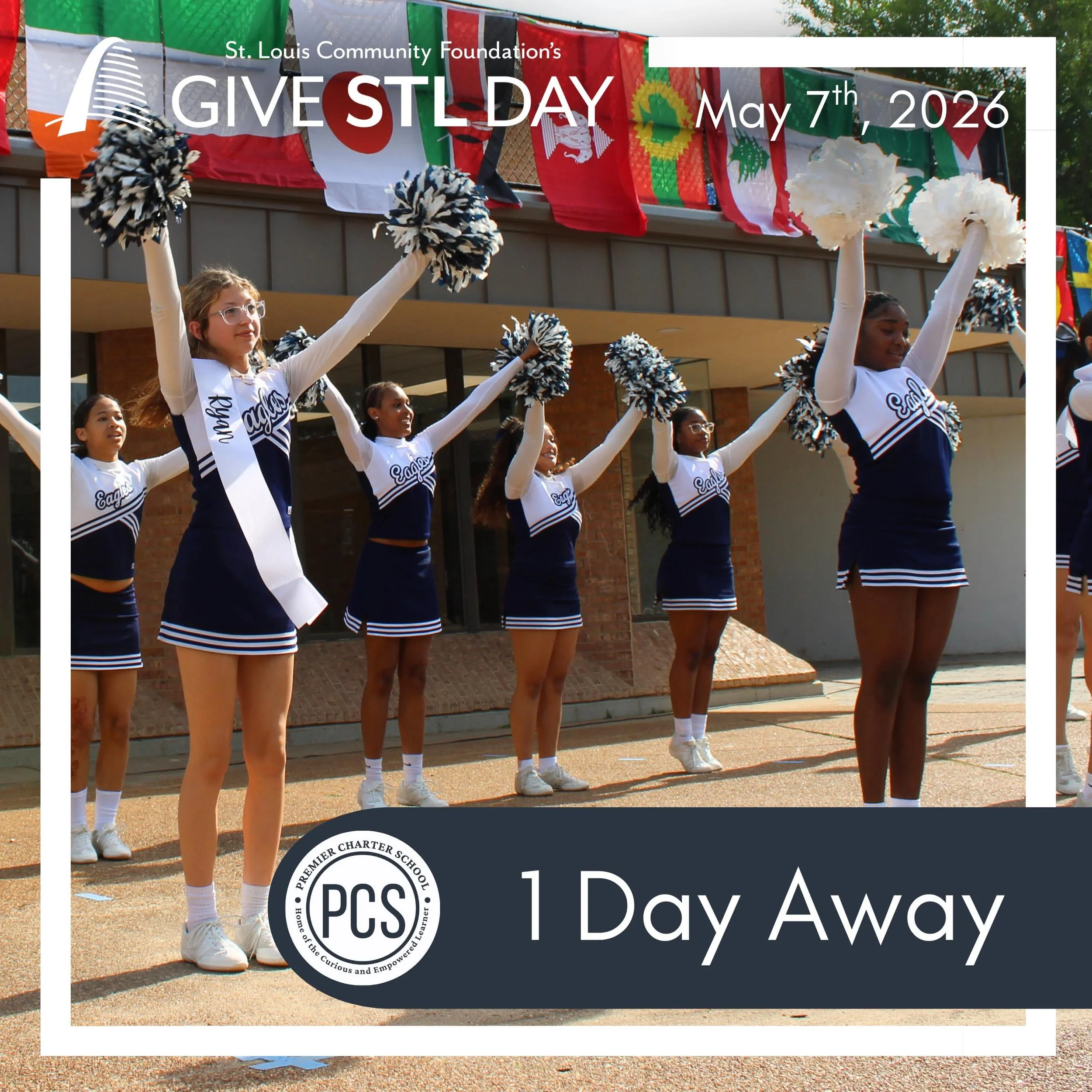One day until Give STL Day 💙

Tomorrow is the big day—but early giving is still open!

PCS is proud to be part of this community-wide day of generosity for the first time, and every gift makes a real impact on our students, staff, and school c