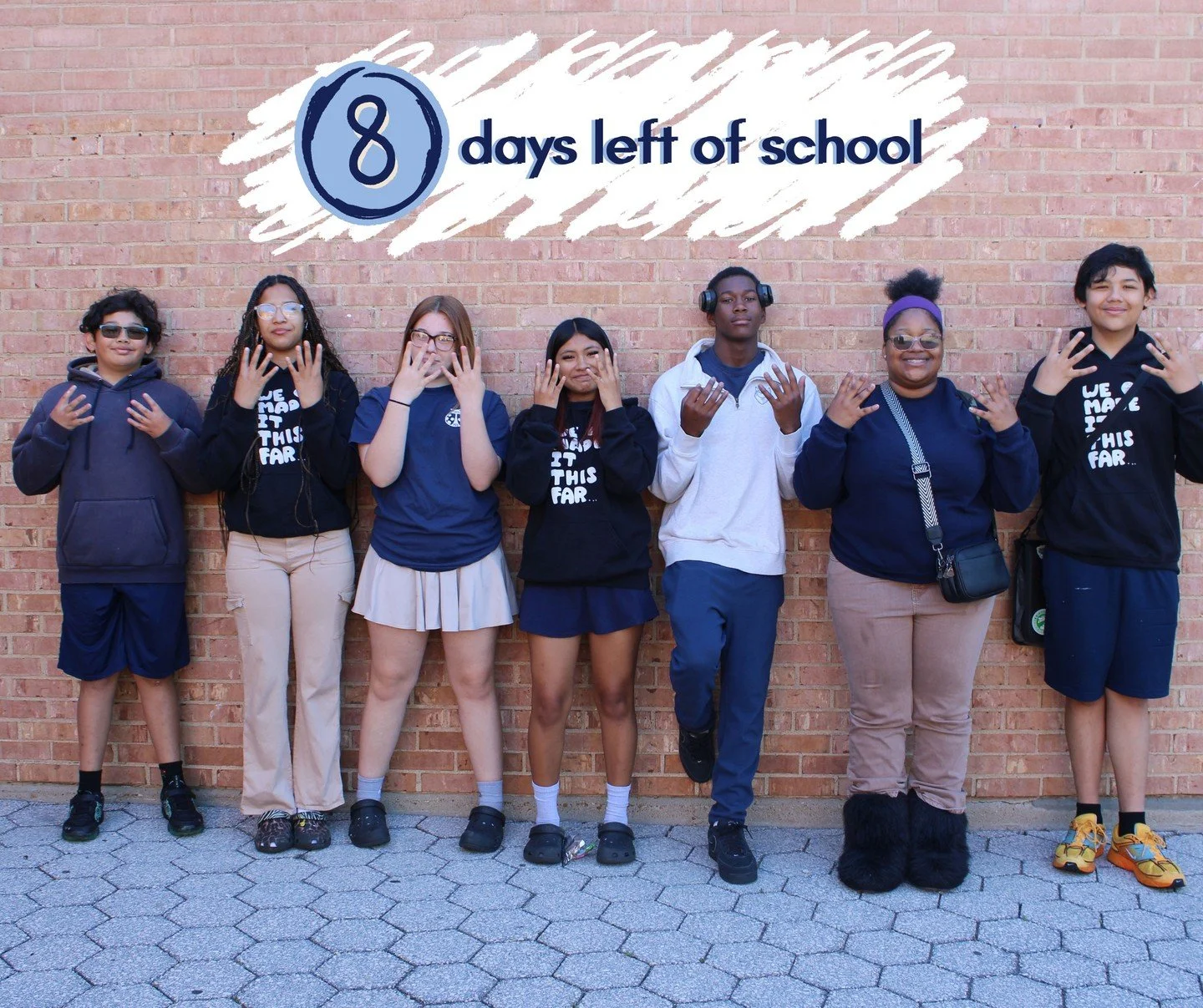 8th grade checked the calendar&hellip; just 8 school days to go!