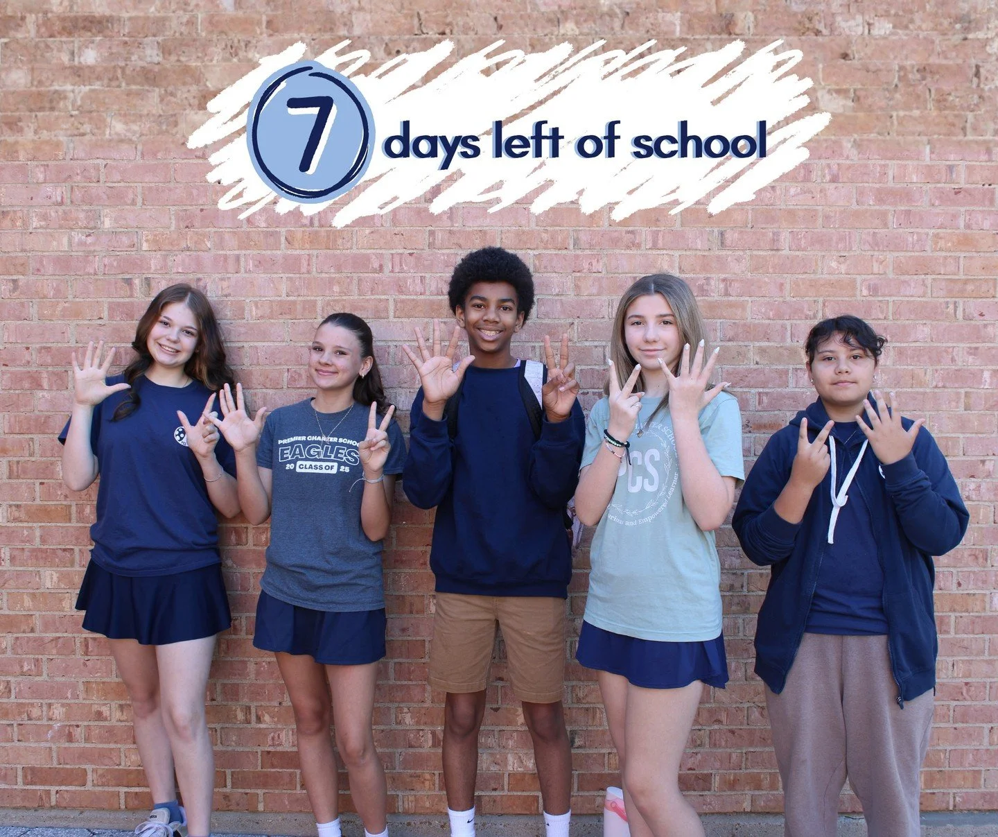 Our 7th graders say there are just 7 more mornings, 7 more lunches, and 7 more school days!