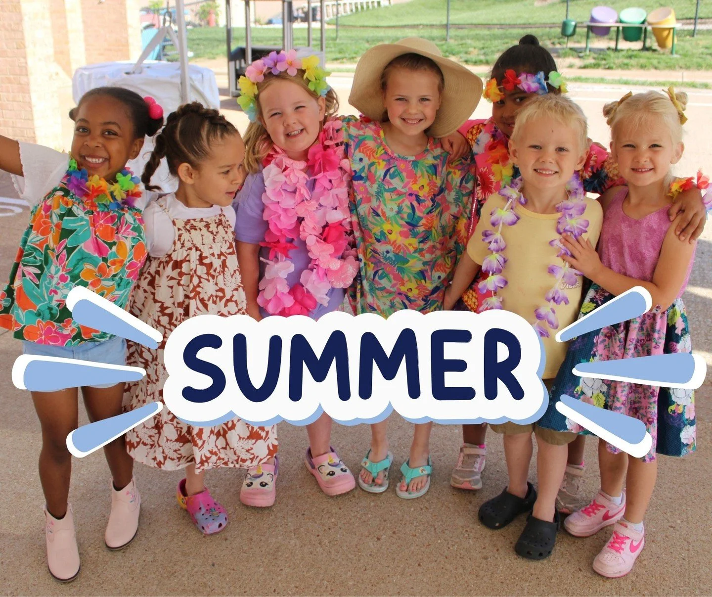 PreK said aloha to the school year and hello to summer ☀️🌺

We&rsquo;ll see our Eagles back in the fall!