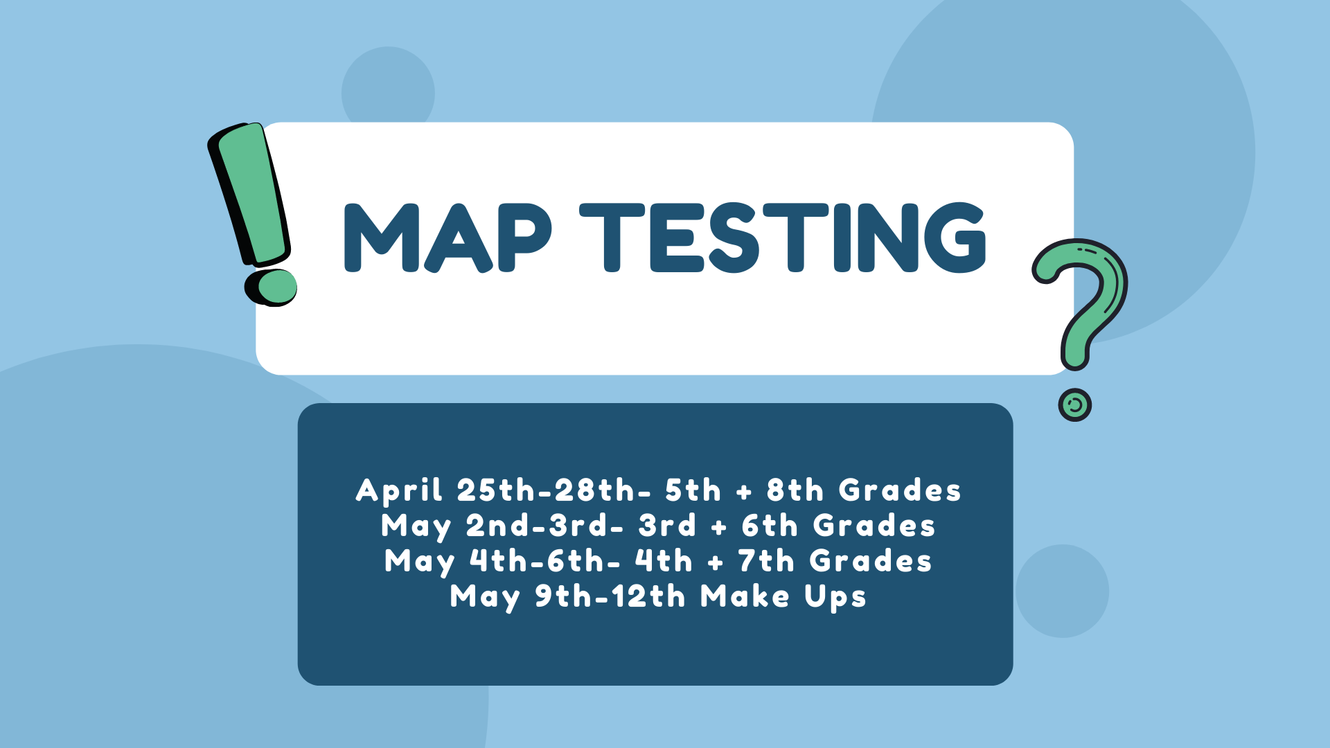 MAP Testing Dates 