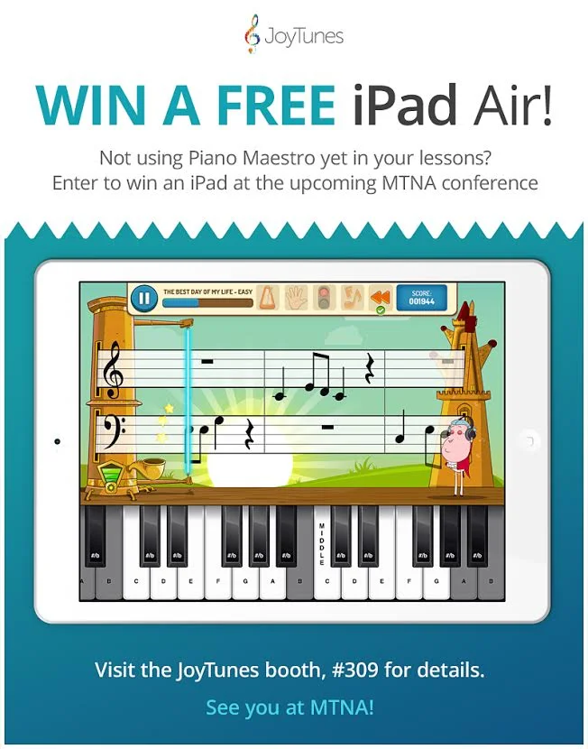 Win a Free iPad at MTNA and Other Important Stuff!