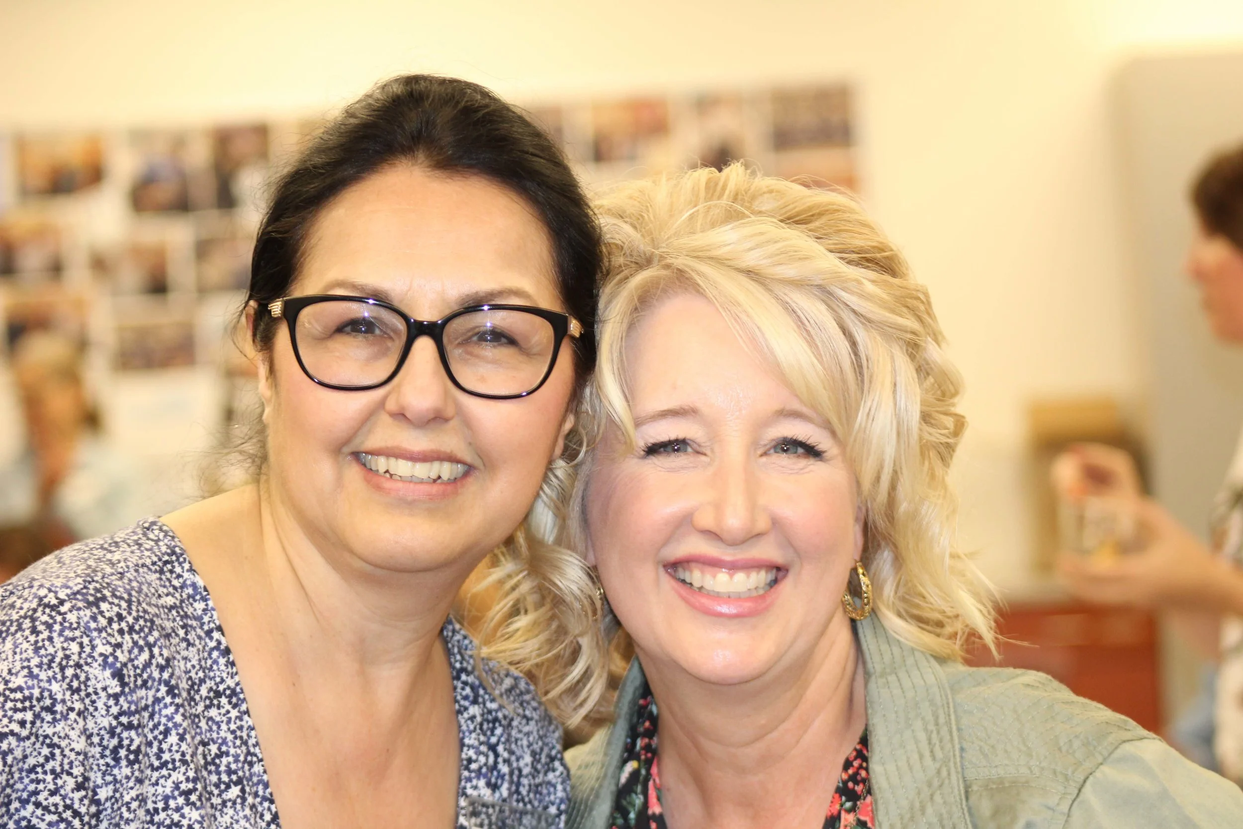 Marie on the right with newfound friend, Katherine.