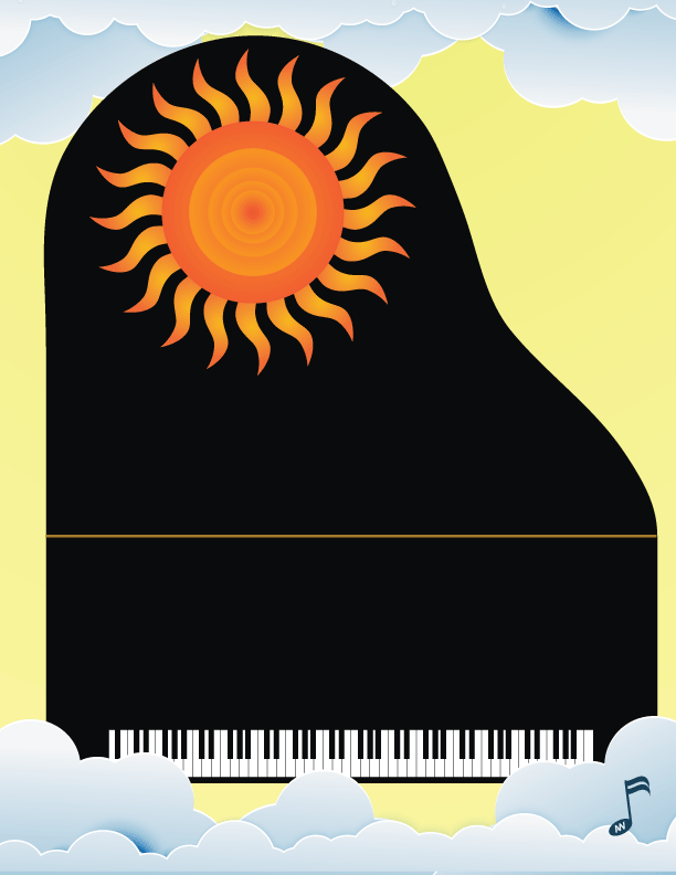 Dreaming of Piano Editable Binder Cover