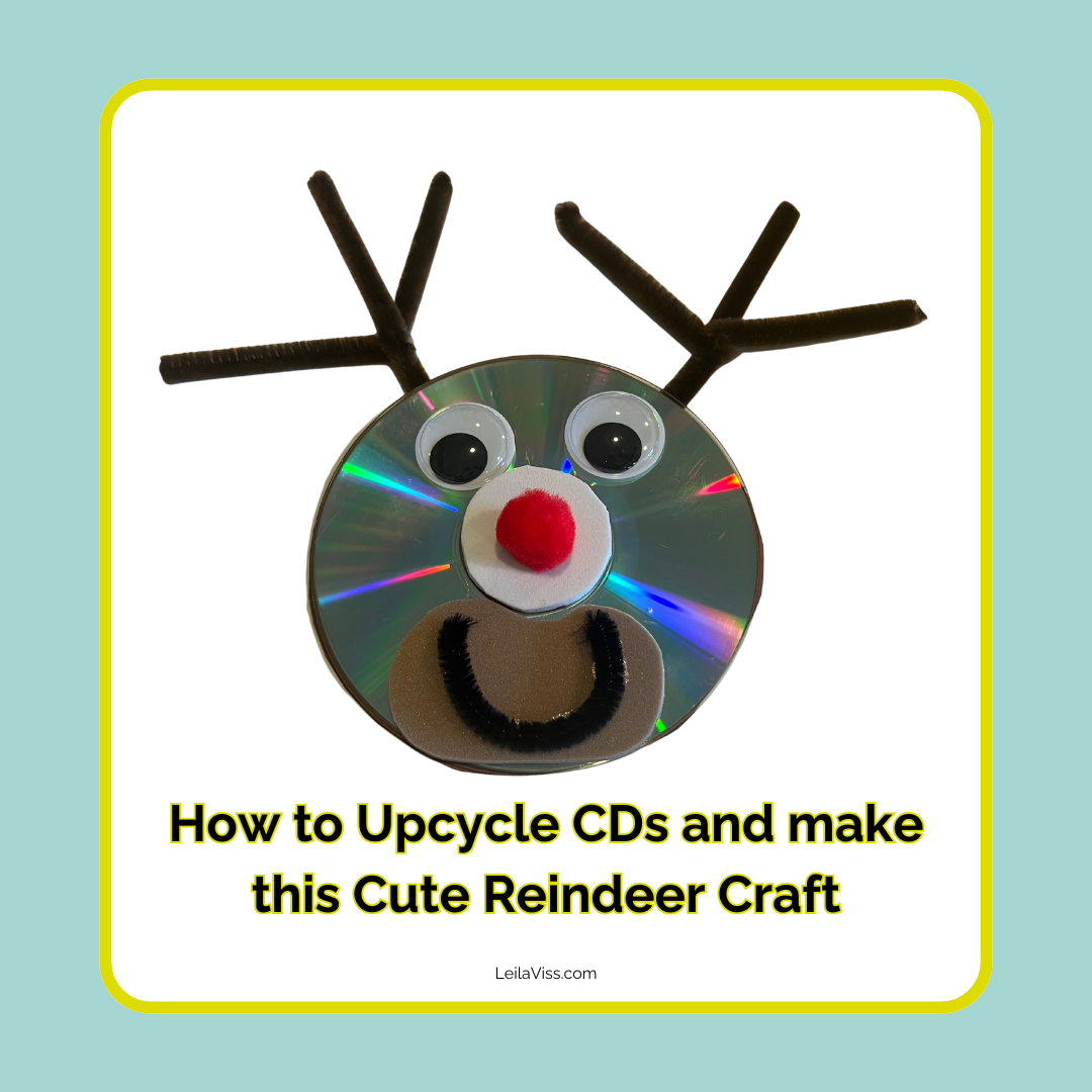 Reindeer Craft using Old CDs