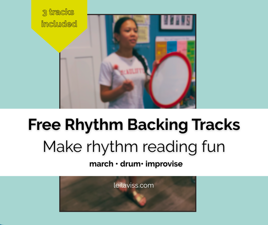 How to Make Rhythm Practice Fun for Piano Students (Free Backing Tracks)