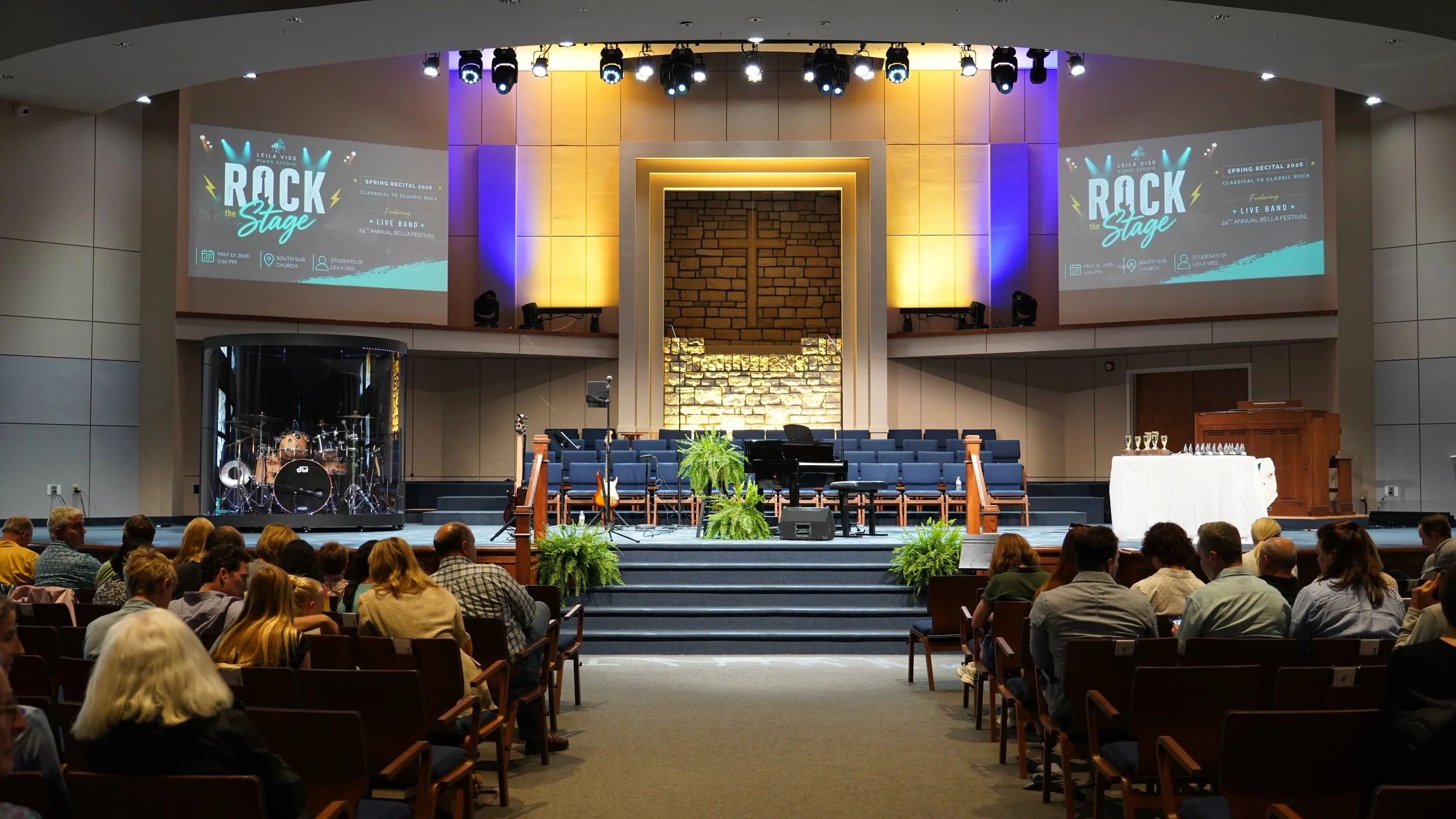 The stage for the band peformance