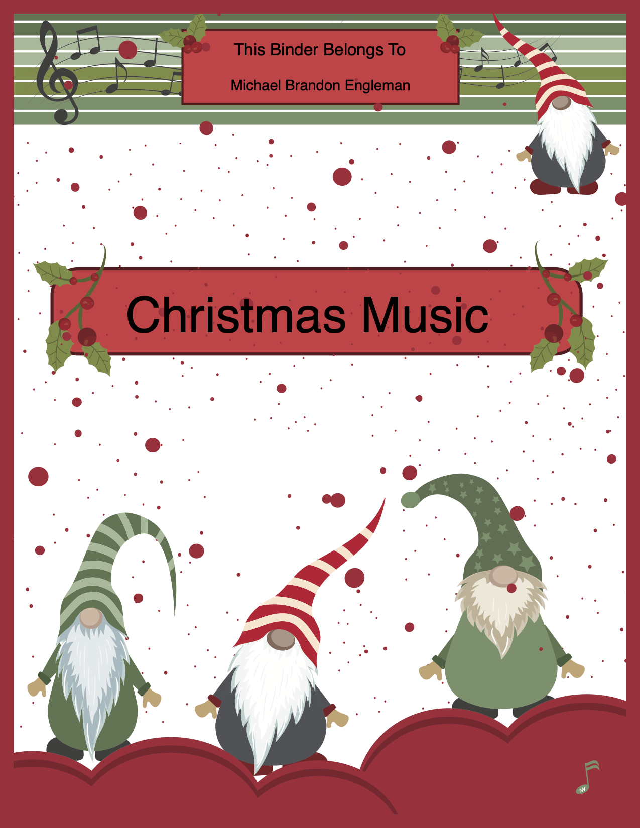 Gnome Editable Binder Cover