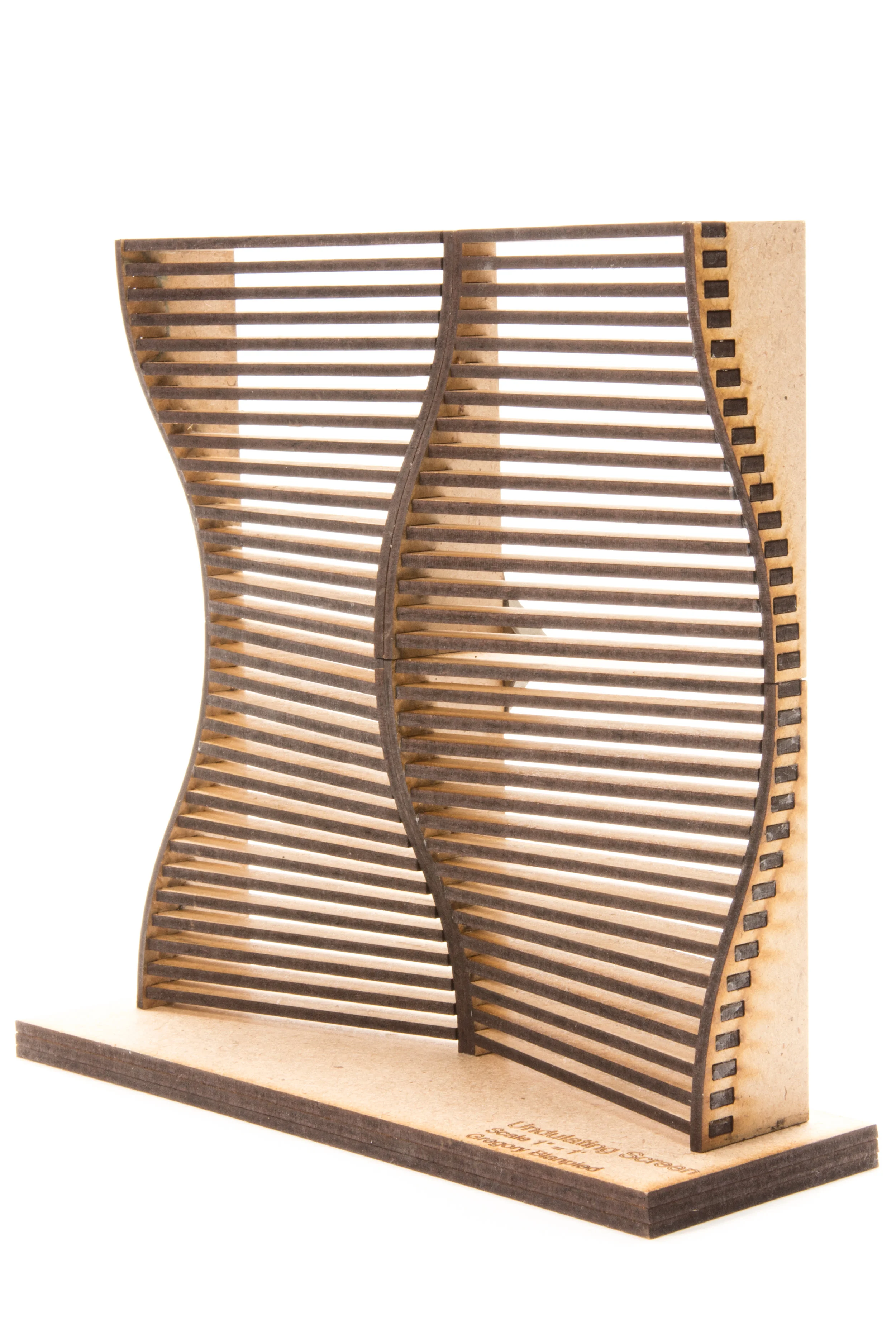 This 1"=1' model shows how each module would be attached and form a seamless curve once constructed. 