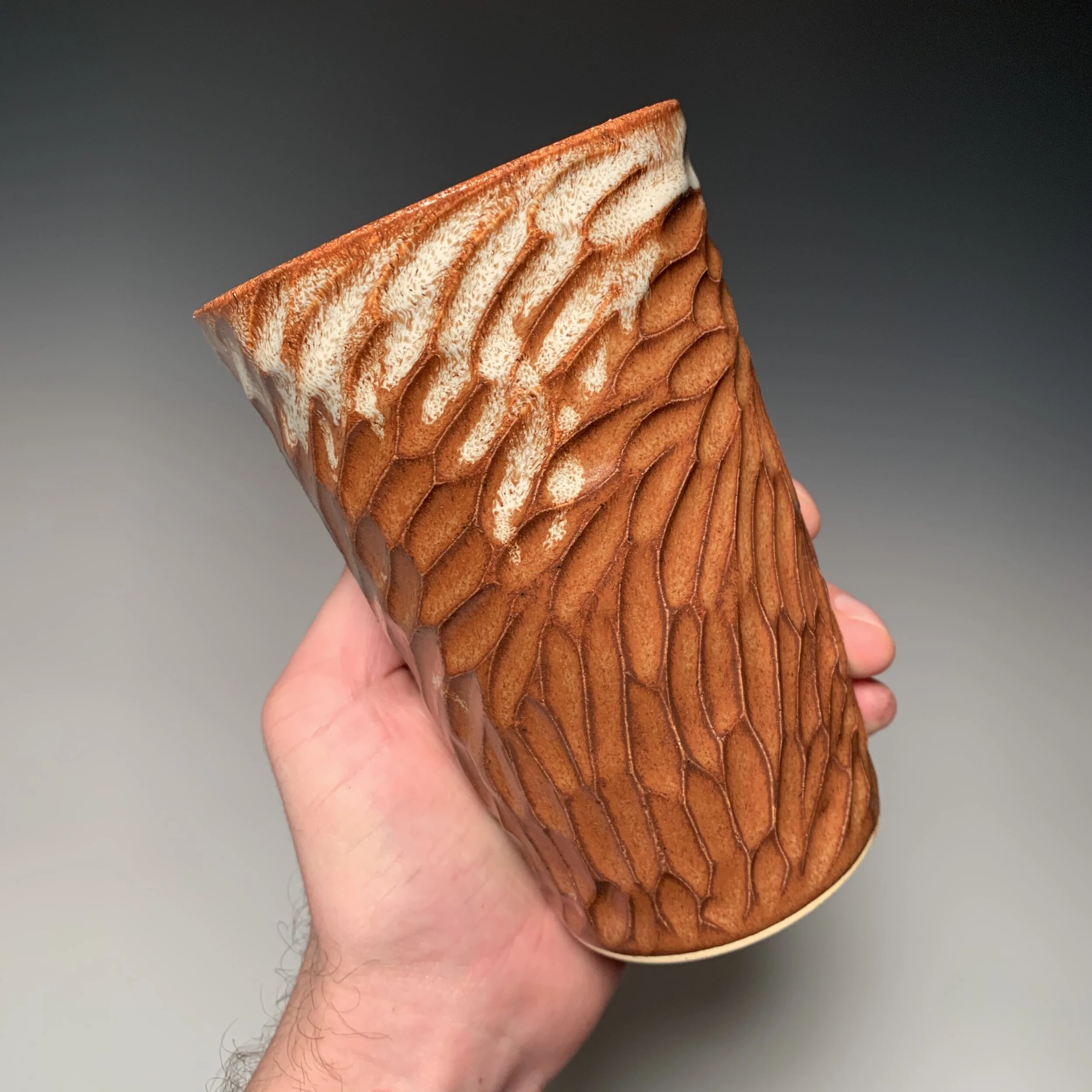 Carved Small vase/ Tumbler alternate view