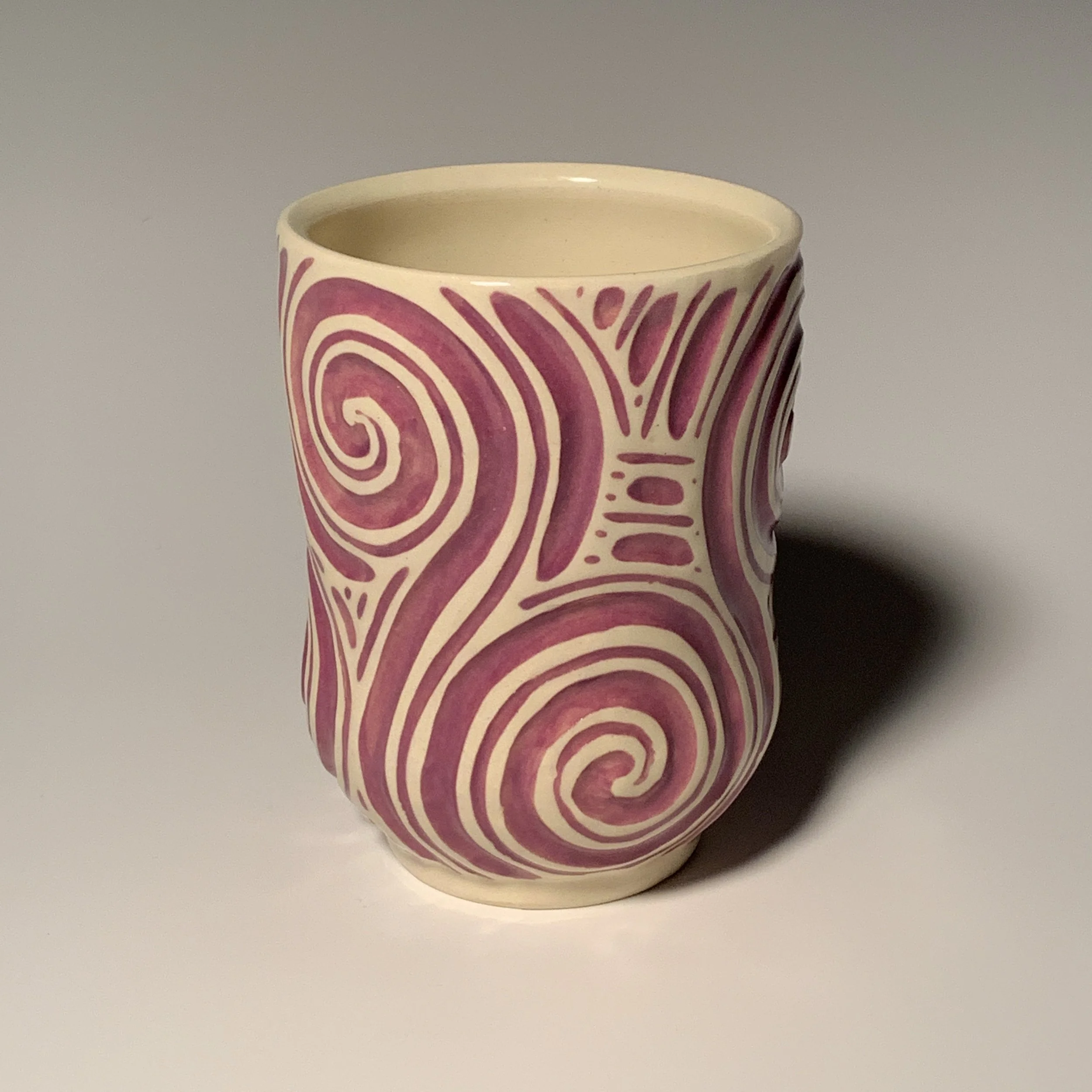 Purple swirl cup