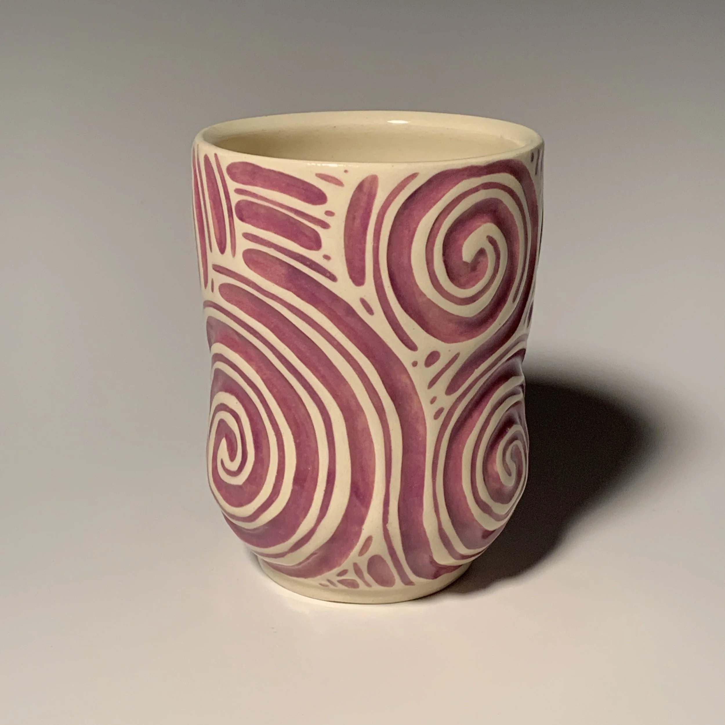 Purple swirl cup