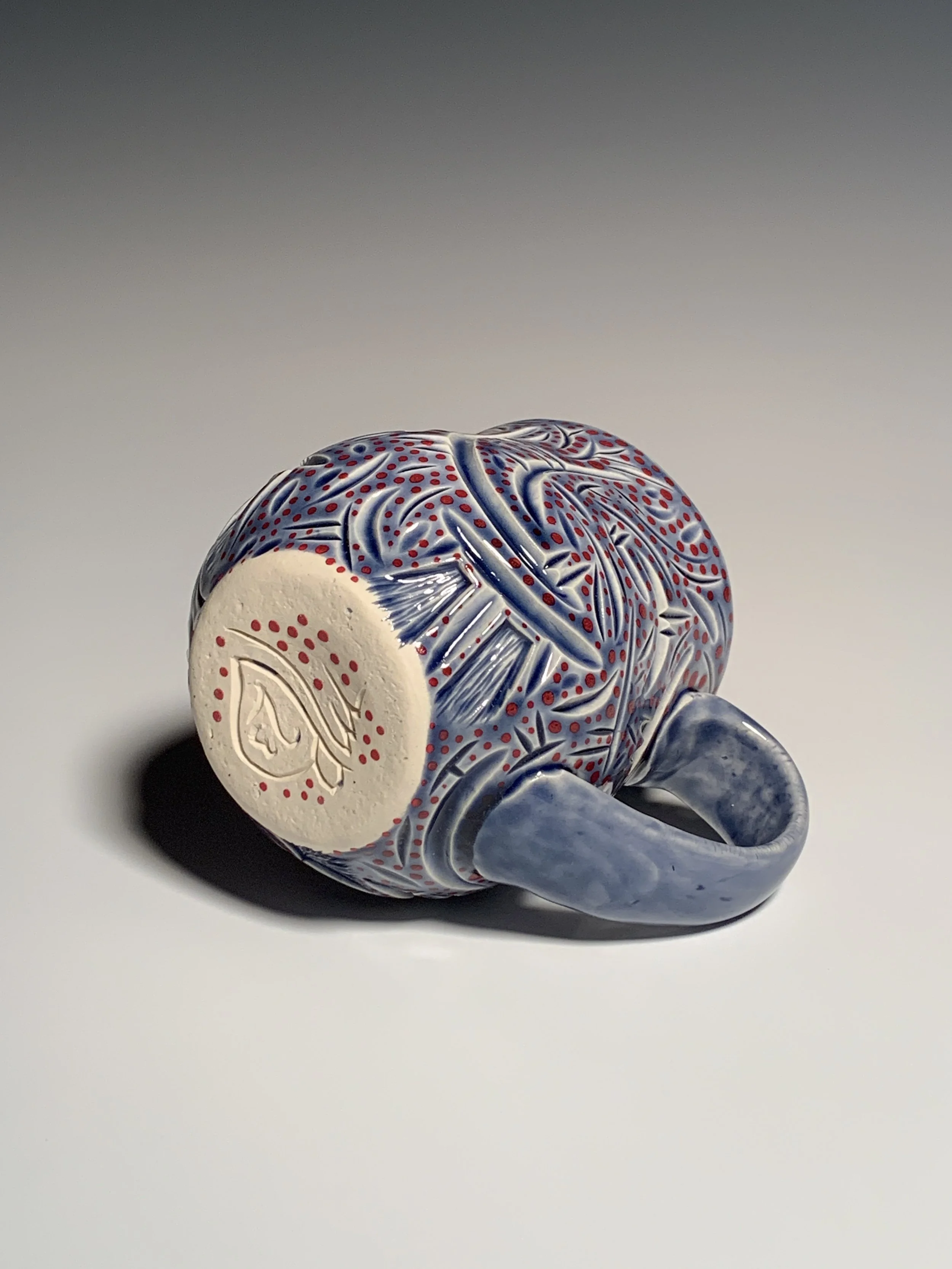 Blue Celadon Mug with Sprinkles