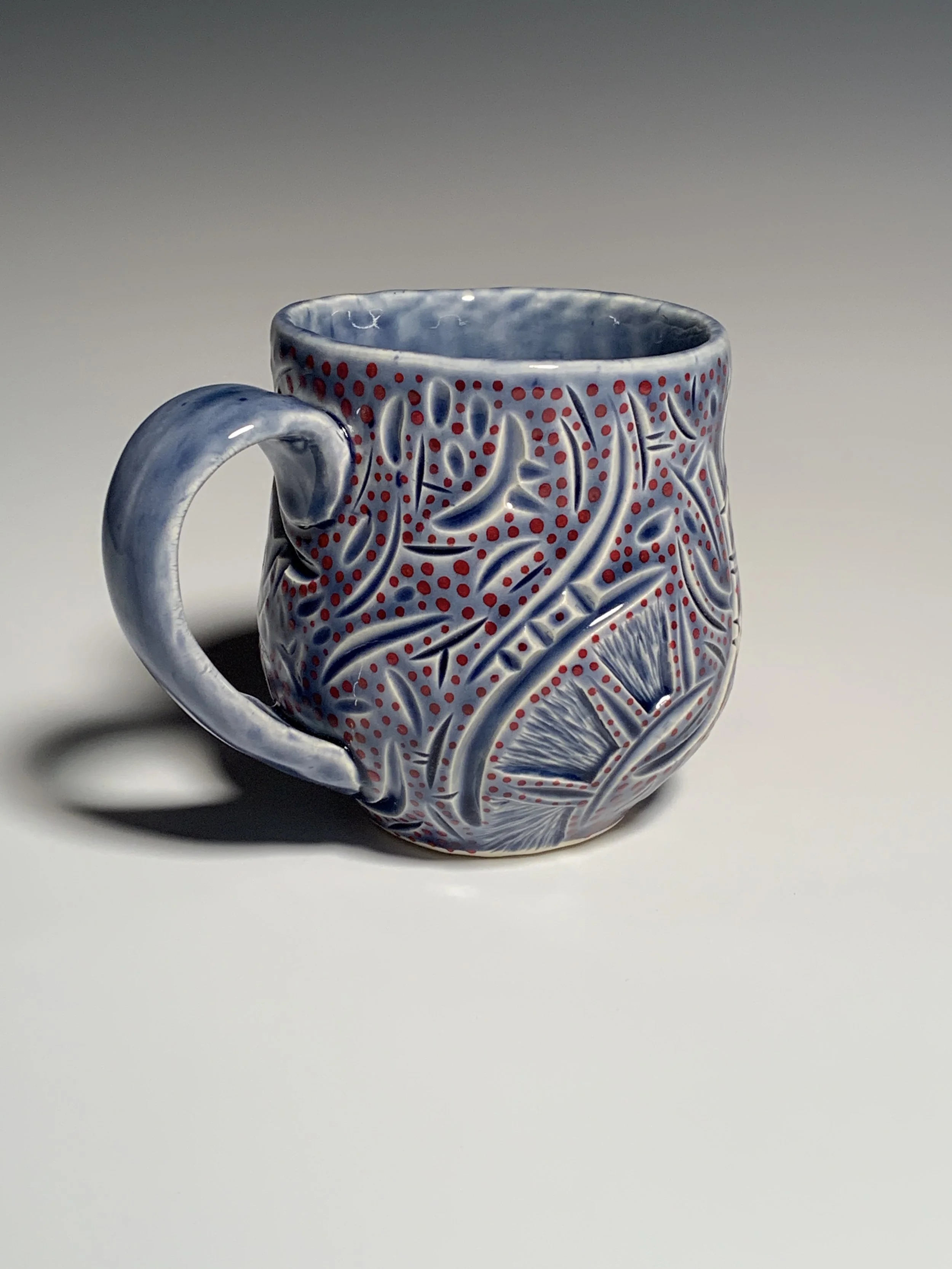 Blue Celadon Mug with Sprinkles