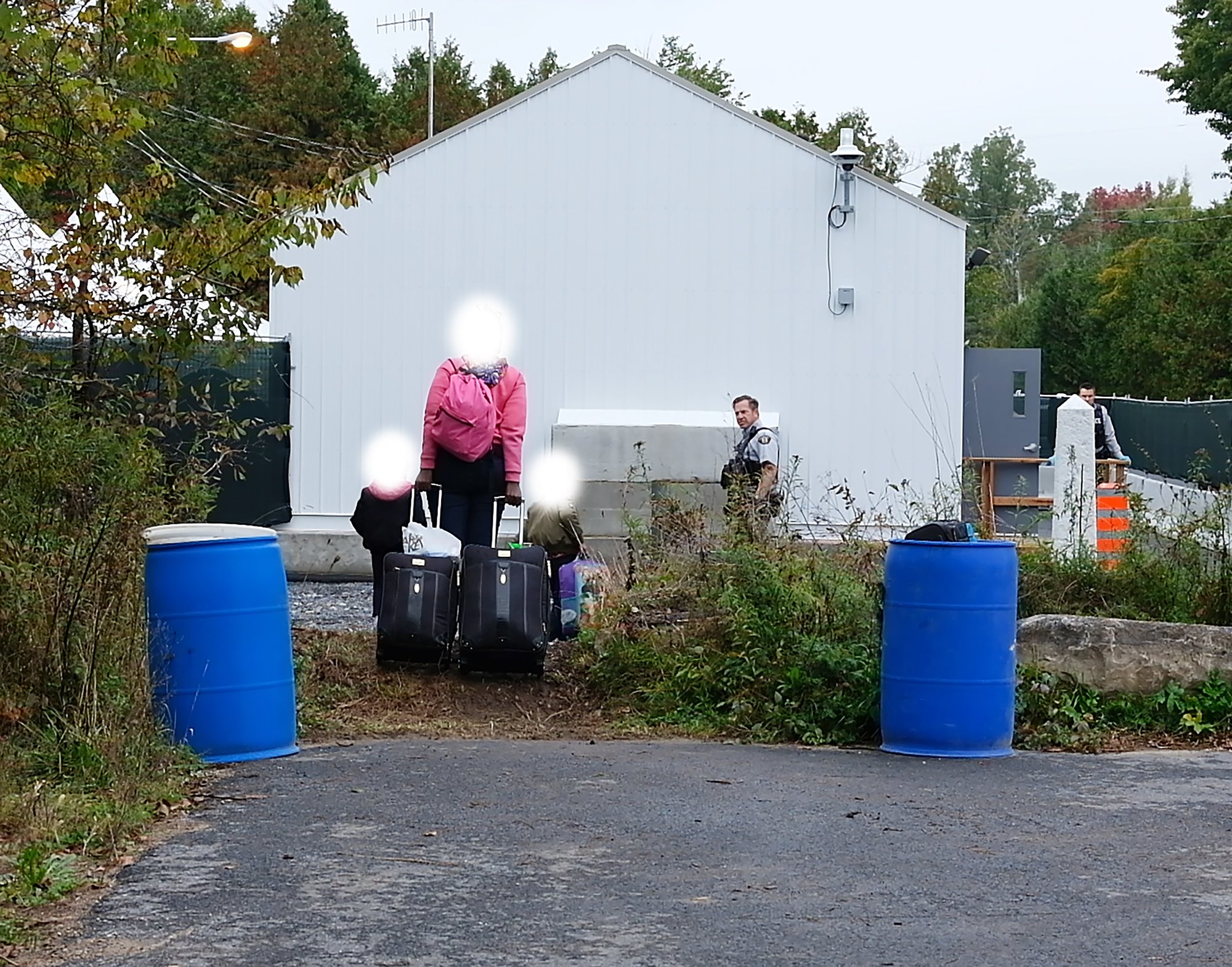 Crossing (Pink Backpack). Roxham RD. Inkjet Print. 2018