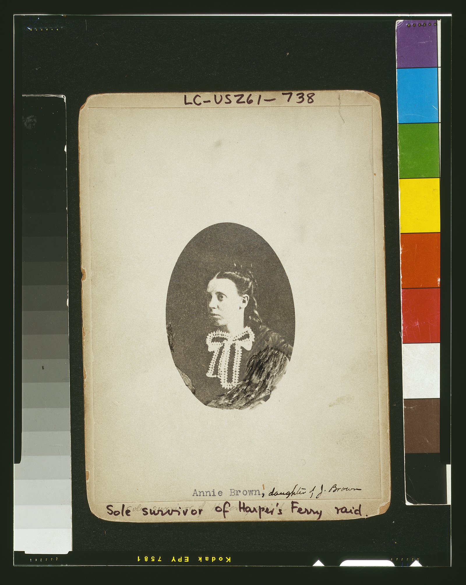 Cabinet Card of Annie Brown. Library of Congress. 