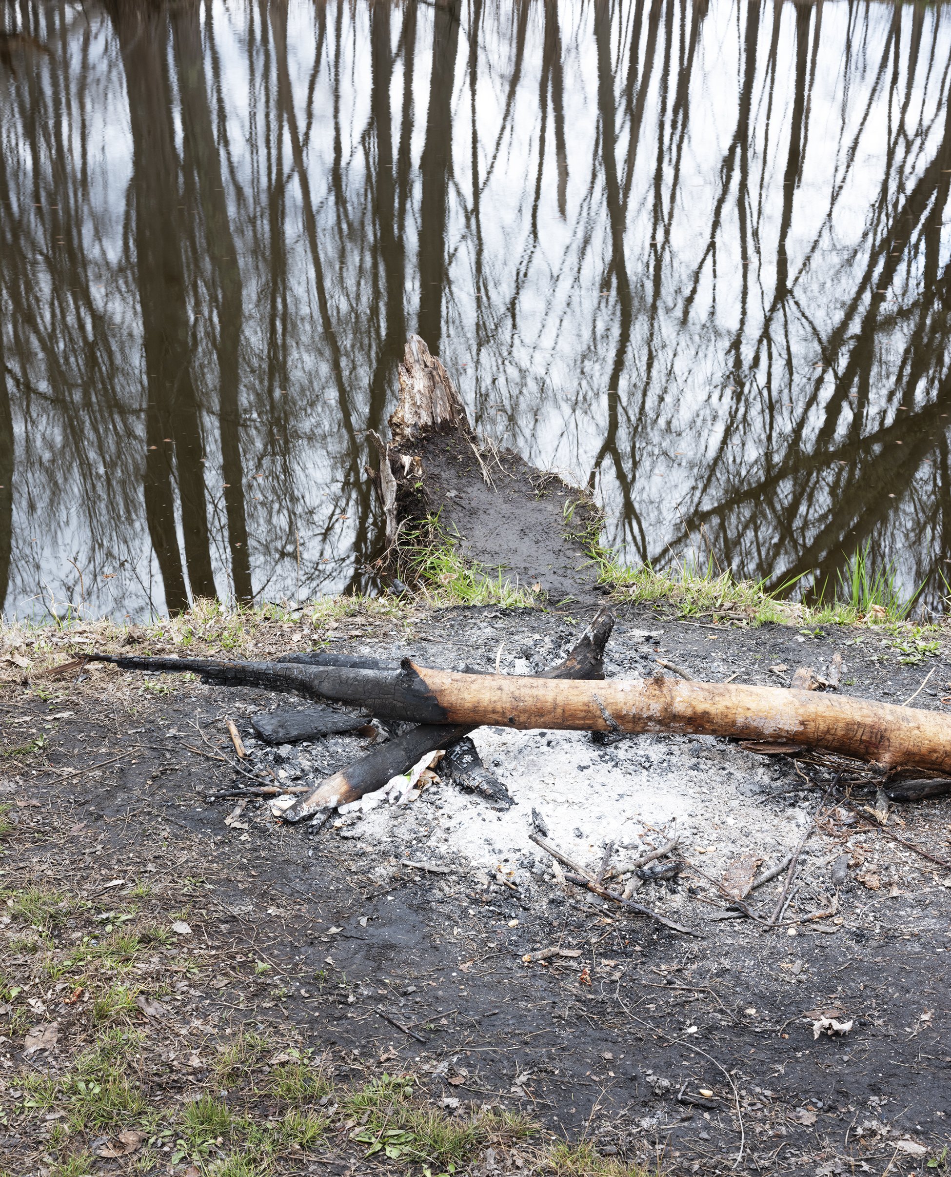 Campfire. Au Sable River Delta.  Inkjet Print. 2019. 