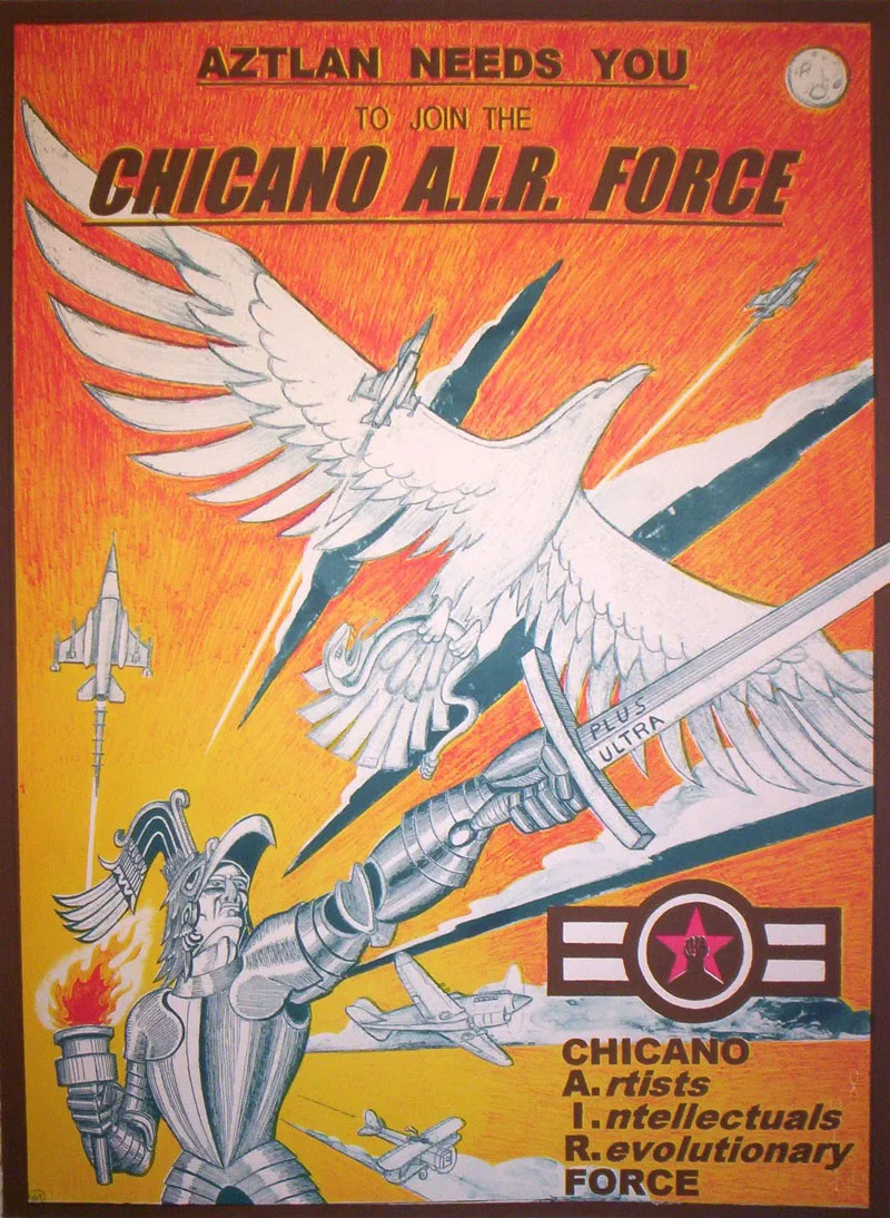Chicano A.I.R. Force #1 Lithograph, 22"x30” Printed at Tamarind Institute