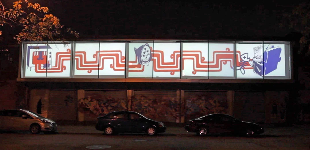 Patriotic Vomit Exterior of HPAC Photo and Video footage by Silvia Gonzalez