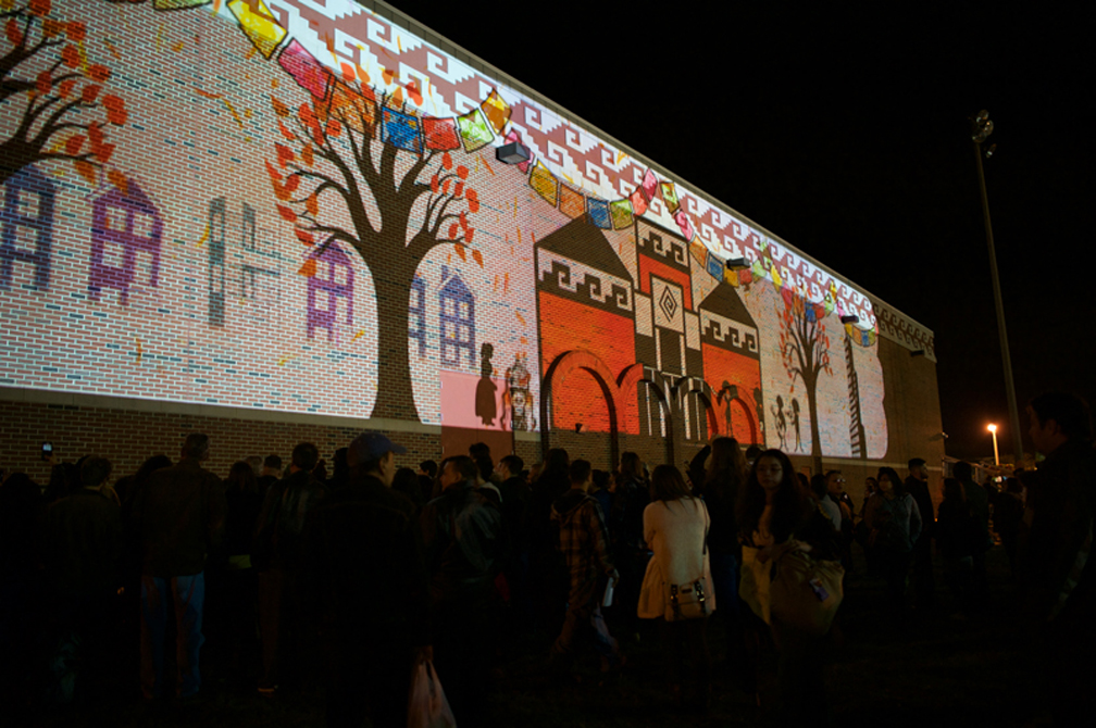 Dia de los Muertos Xicago ...and a 152ft wide animation collaboration with Mark Anderson, Luis Mayorga and myself.