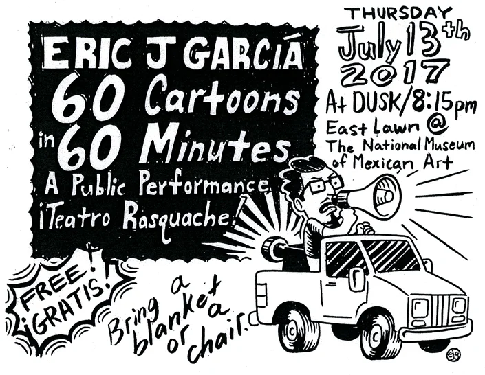 60 in 60 Projections and political cartoon slide slam at the National Museum of Mexican Art
