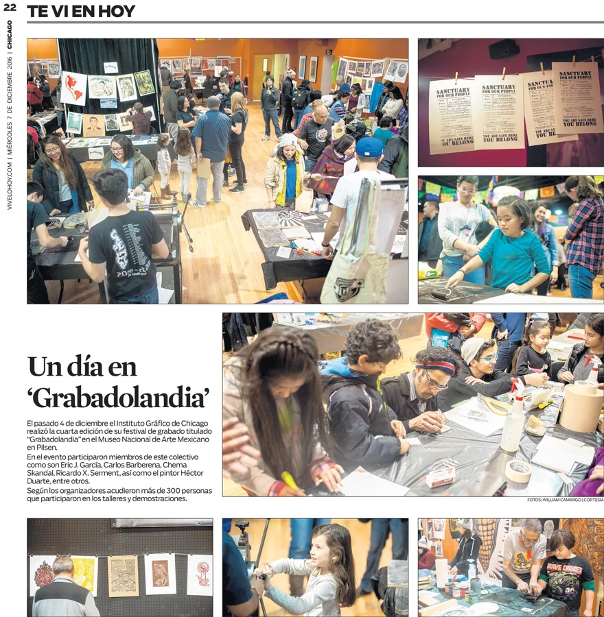 Grabadolandia Instituto Grafico de Chicago's free annual print making fair.