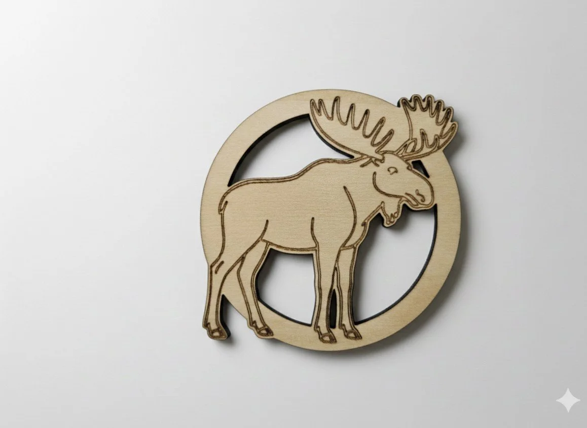 Moose Magnet – 3" Circle