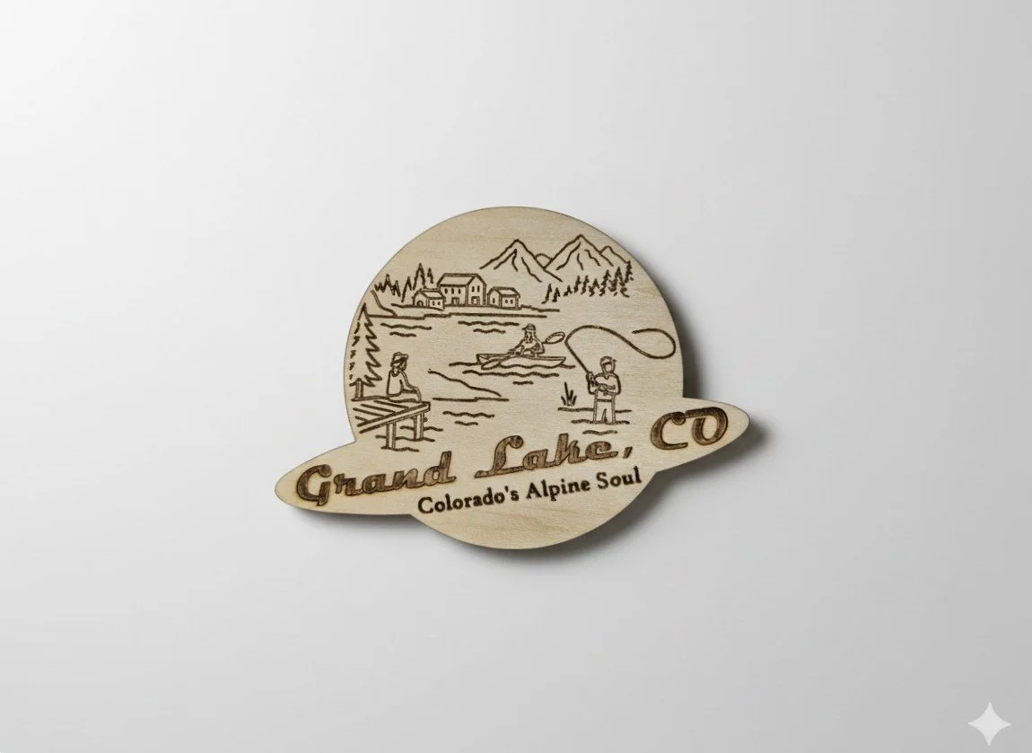 Grand Lake Water Magnet – 3” Circle