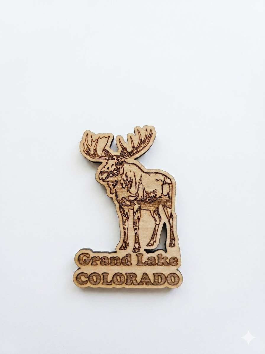 Grand Lake Moose Magnet