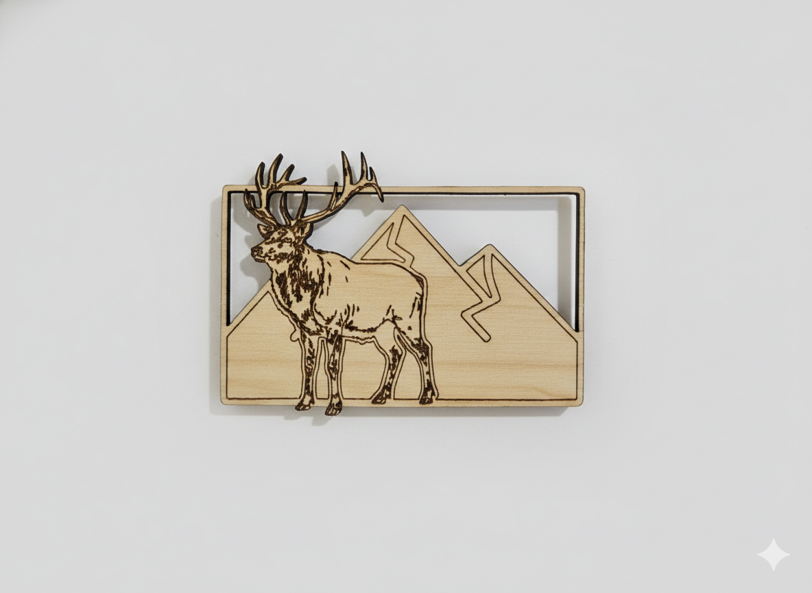 Elk Magnet – 3" Rectangle
