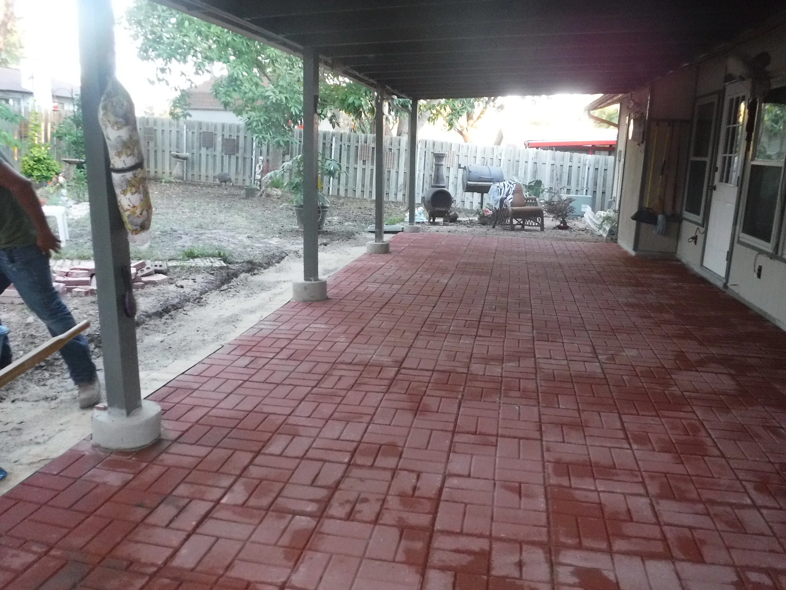 Pavers under Existing Patio Cover by 