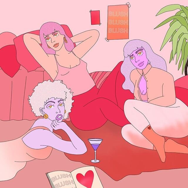 @blush.party IS BACK 💕 so excited to be a permanent part of this team &amp; project ☁️ catch the next BLUSH: Slumber Party on May 30 as the official after party for an event being announced tomorrow that&rsquo;s... also cool
*
*
*
#blush #lesbianpar