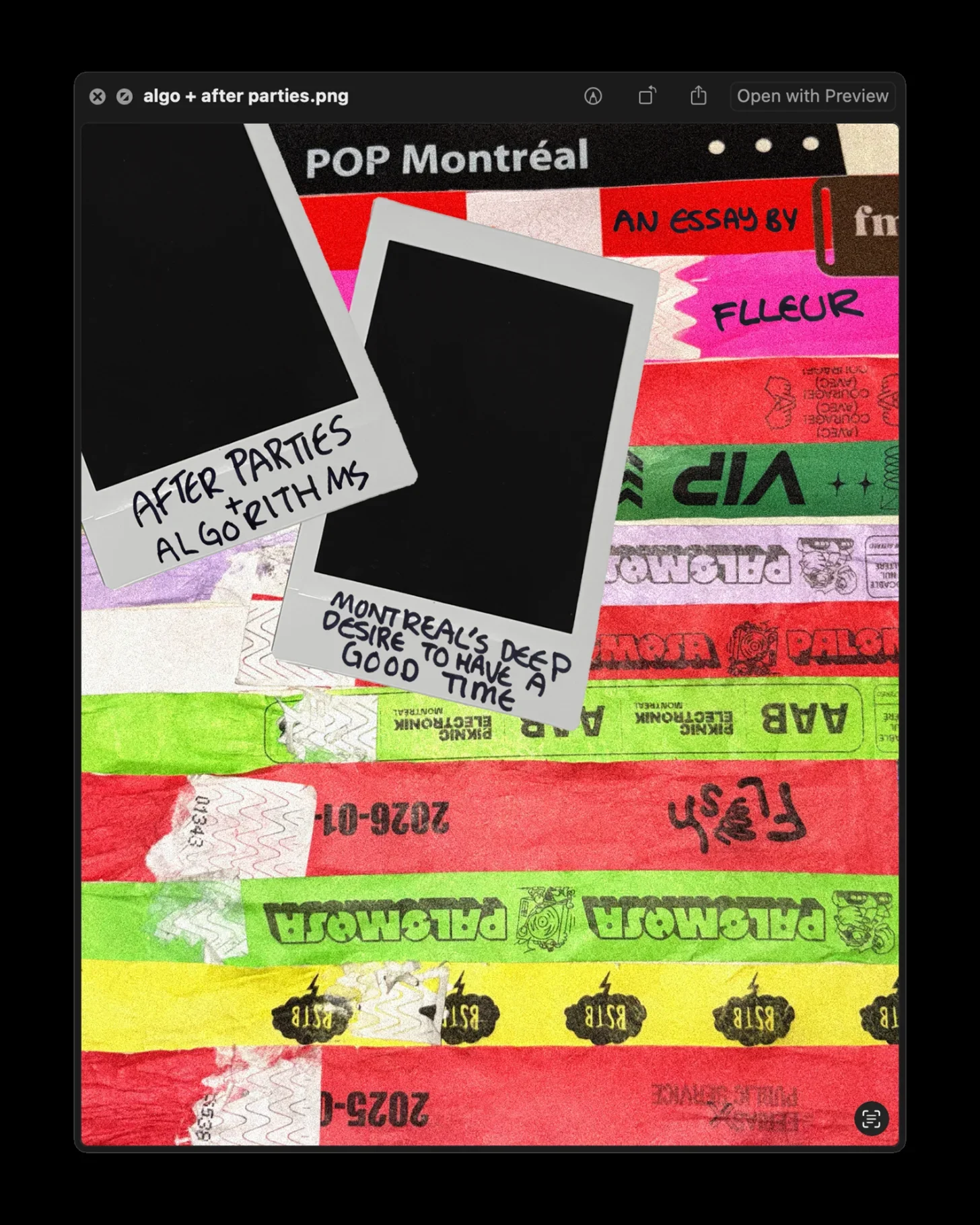 After Parties &amp; Algorithms