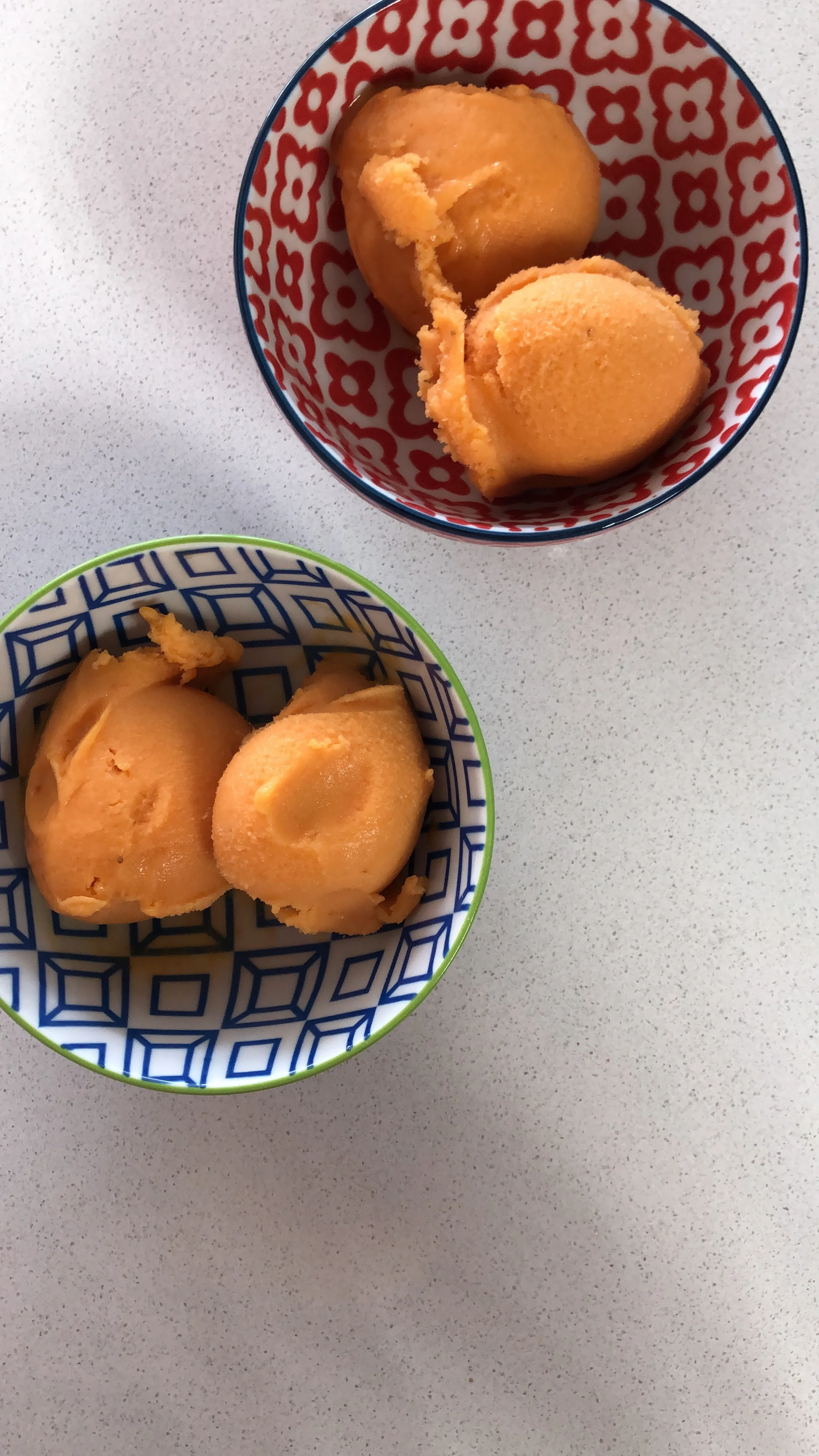 Mango + Strawberry + Coconut Sorbet