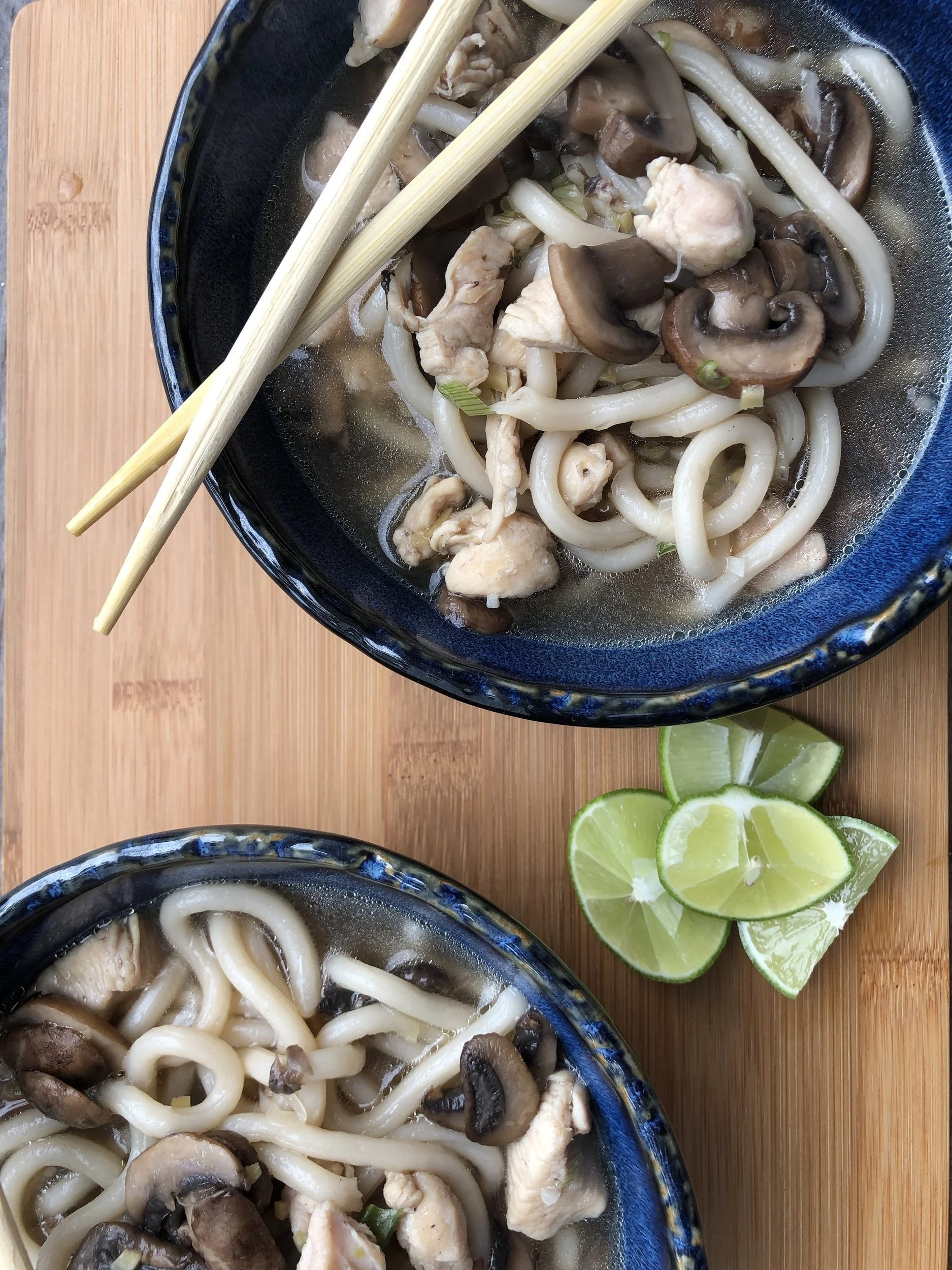 Chicken + Mushroom Udon Soup