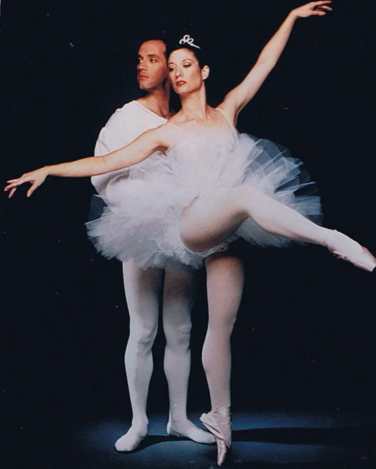 Patrick and Cindy Bradley dancing the Snow Pas de Deux in the 1991 Nutcracker in Palos Verdes. (December, 1991)