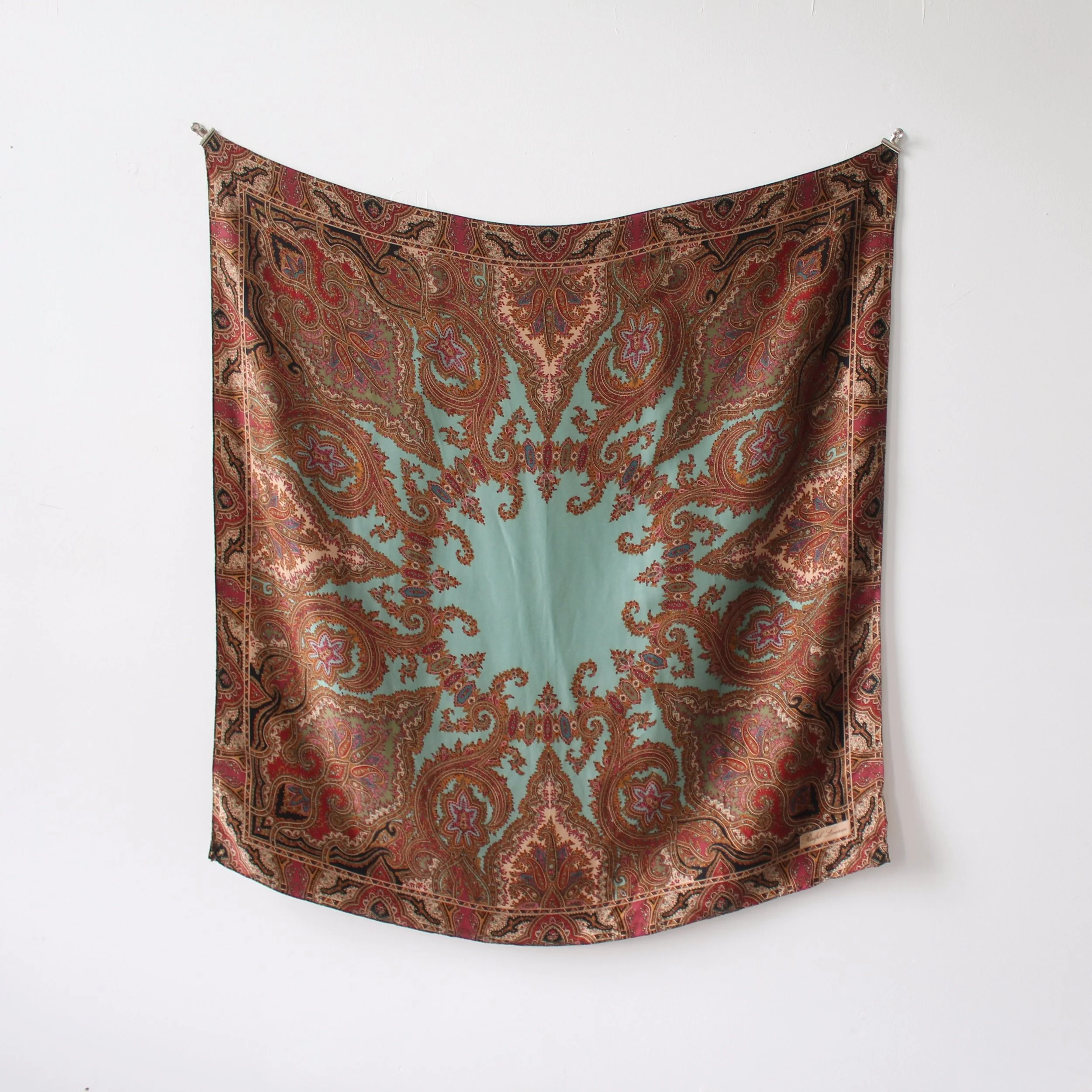 Vintage Ralph Lauren Liquid Silk Paisley Scarf
