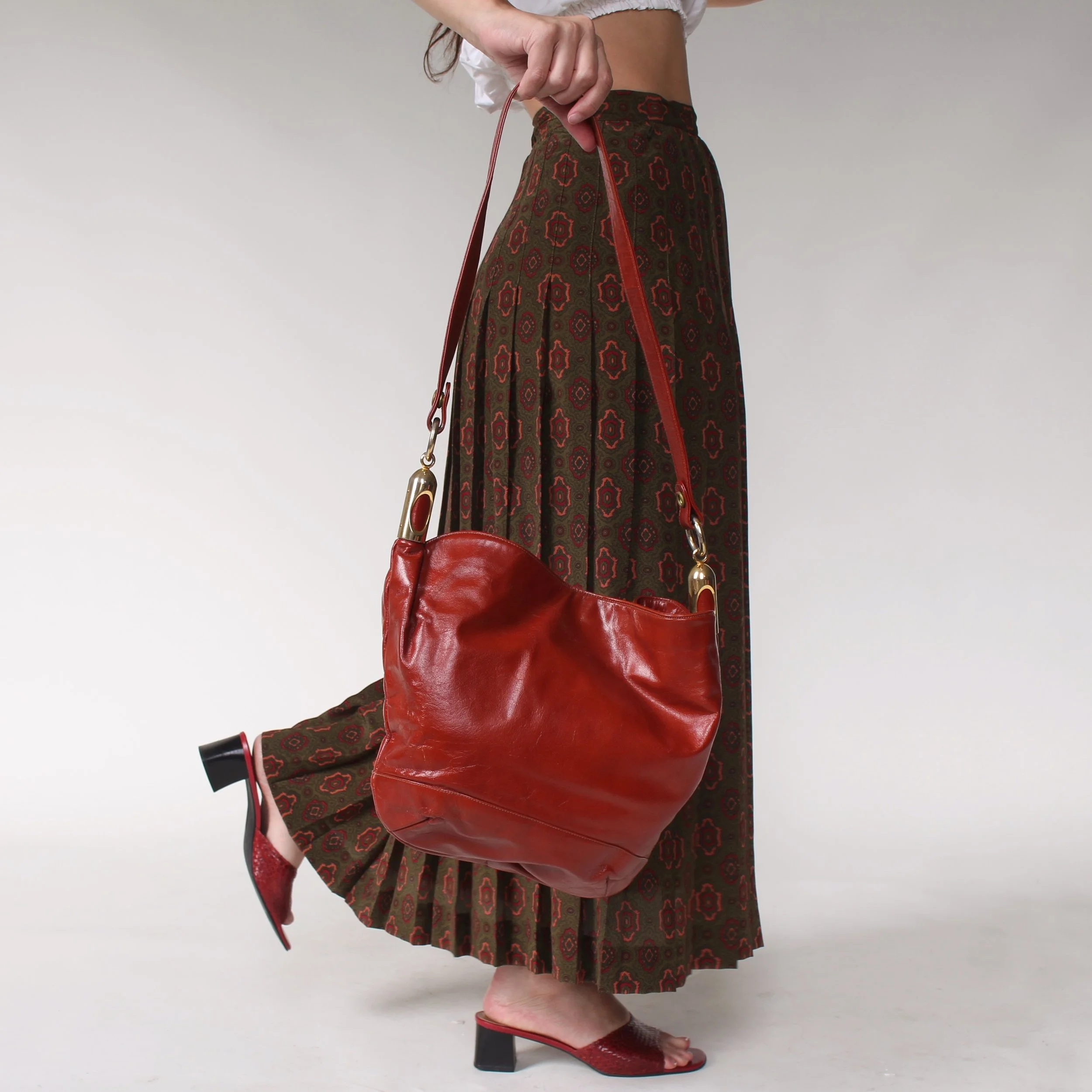 Late 70s Susan Gail Russet Leather Bag