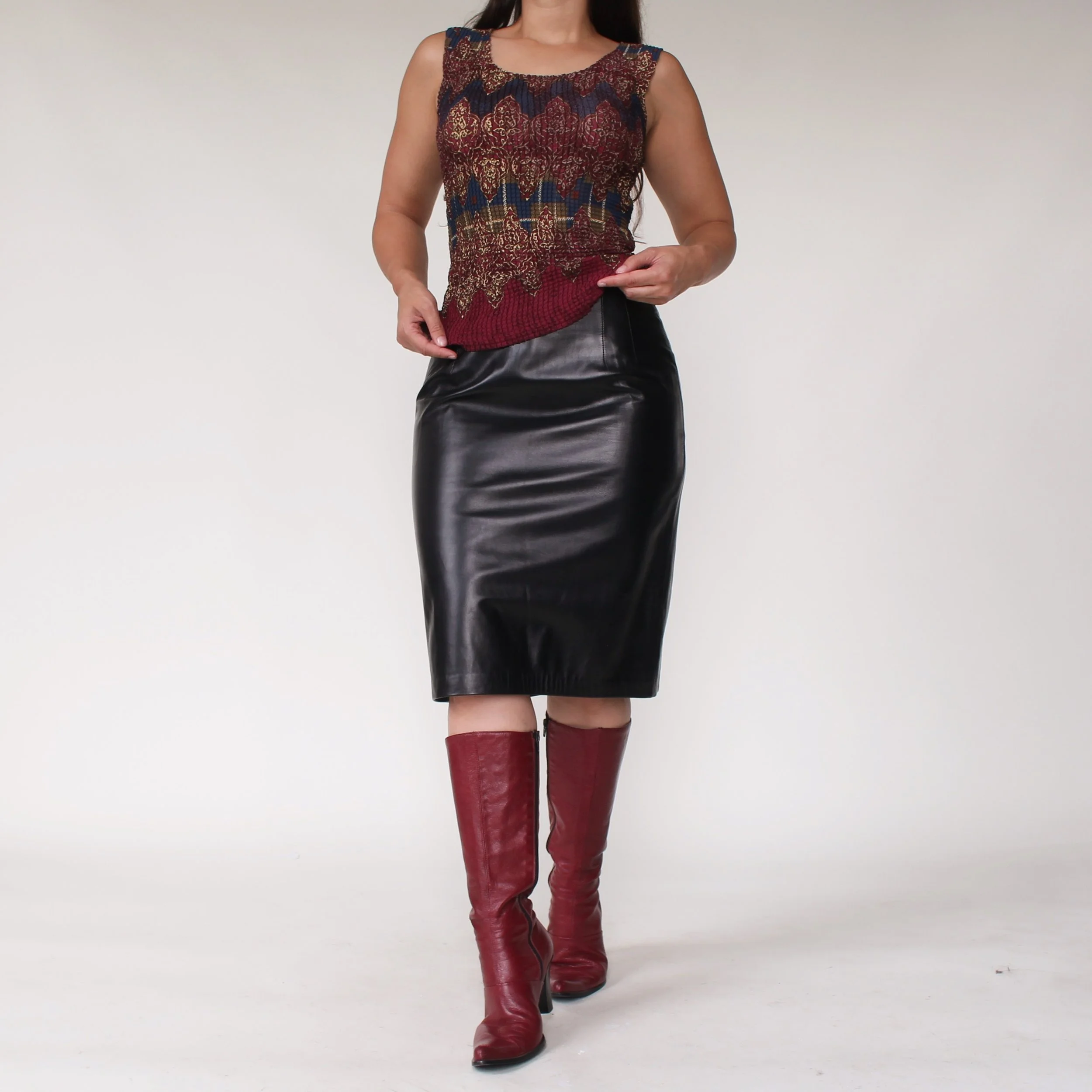 Vintage Buttery Soft Leather Skirt - W29