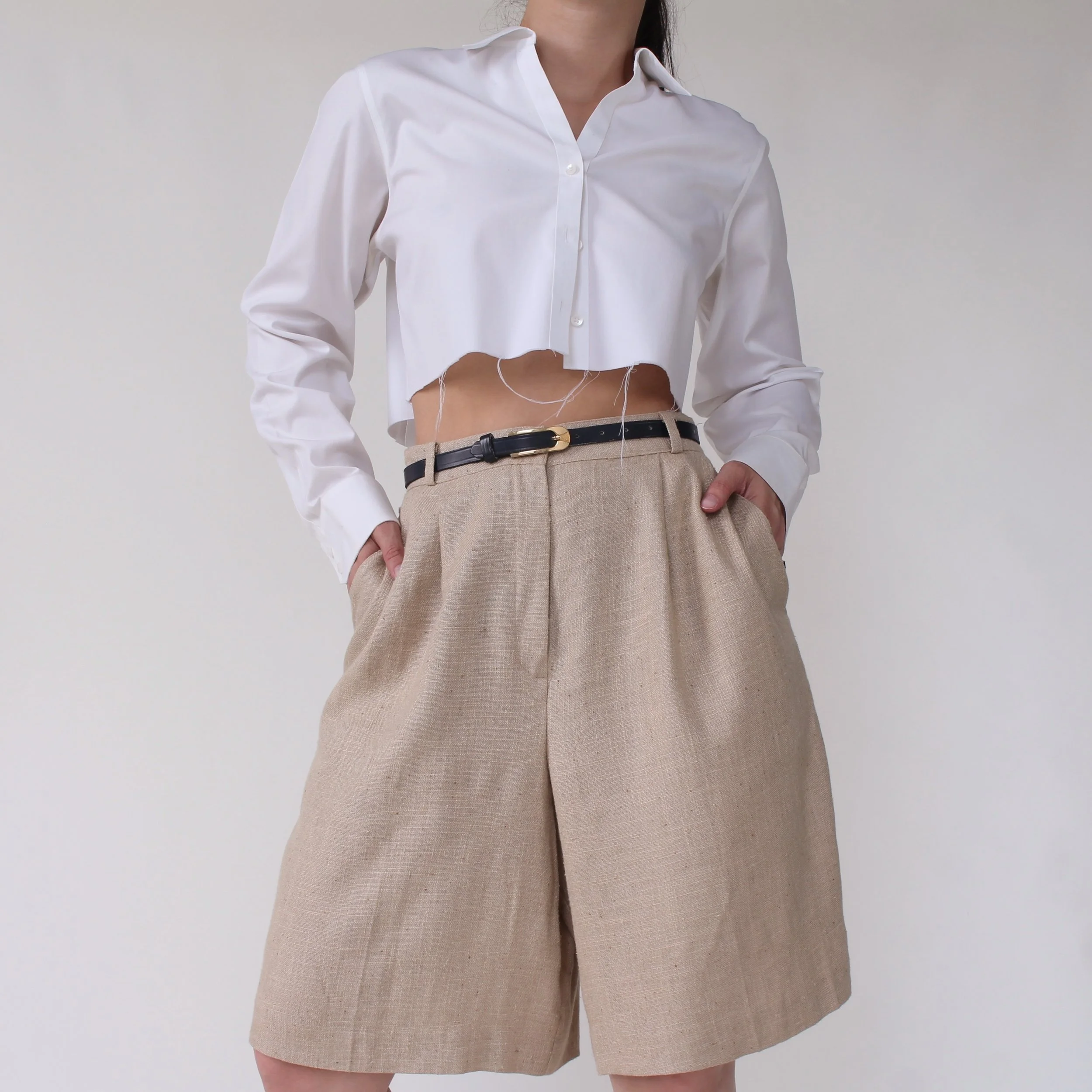 Vintage Breezy Ecru Shorts - W32