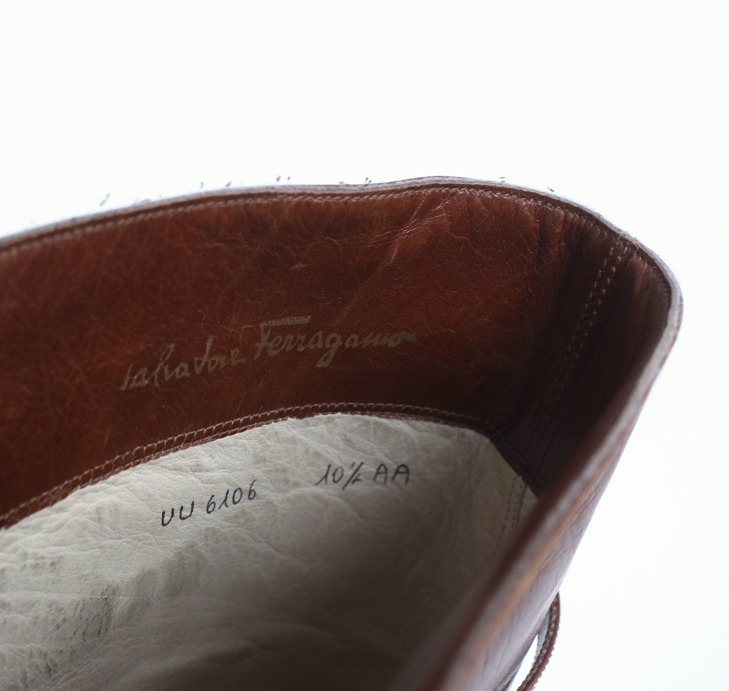 Vintage Ferragamo Cognac Boots - 10.5 — Wornable