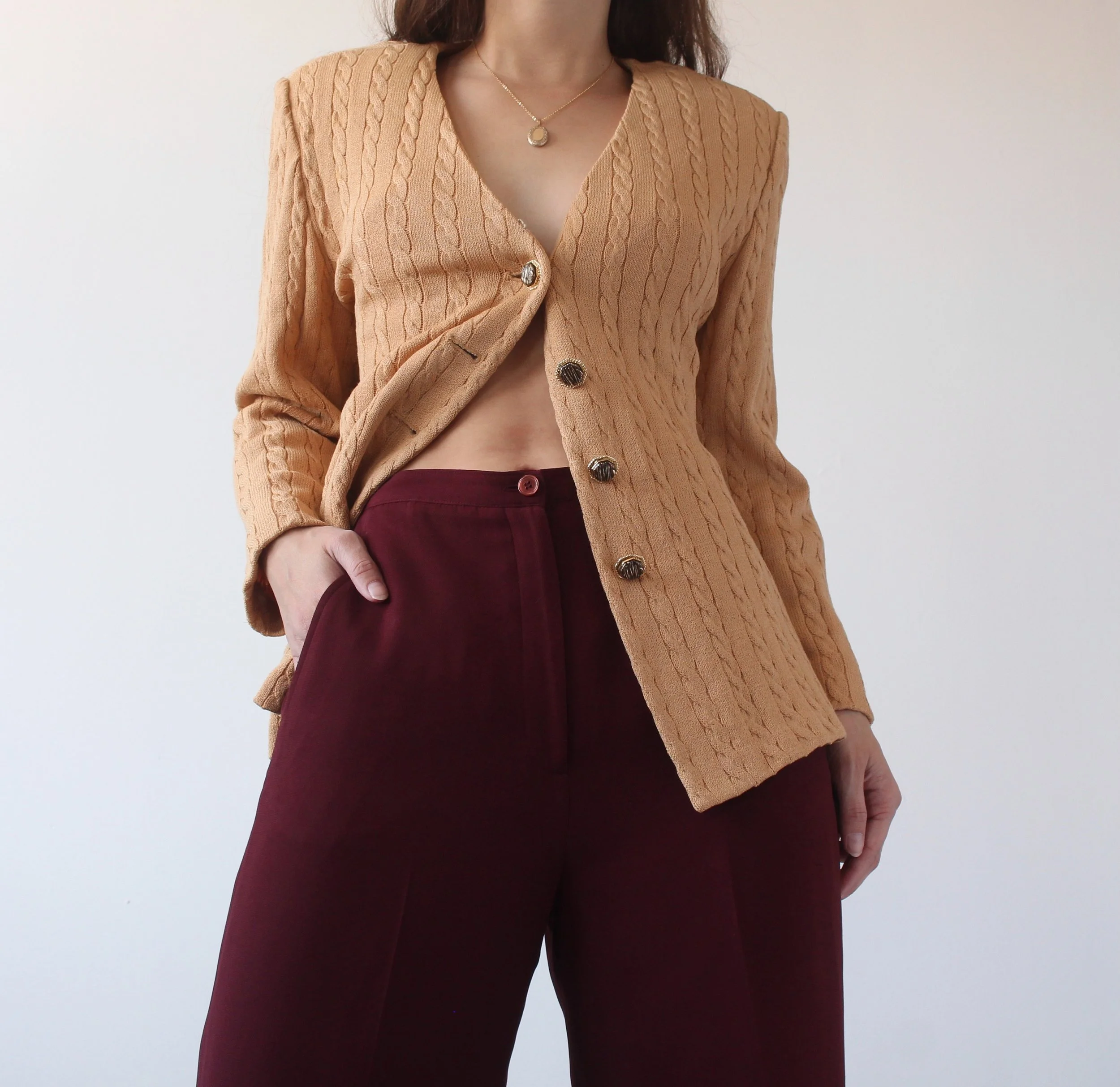 Vintage Honey Yellow St. John Sweater 