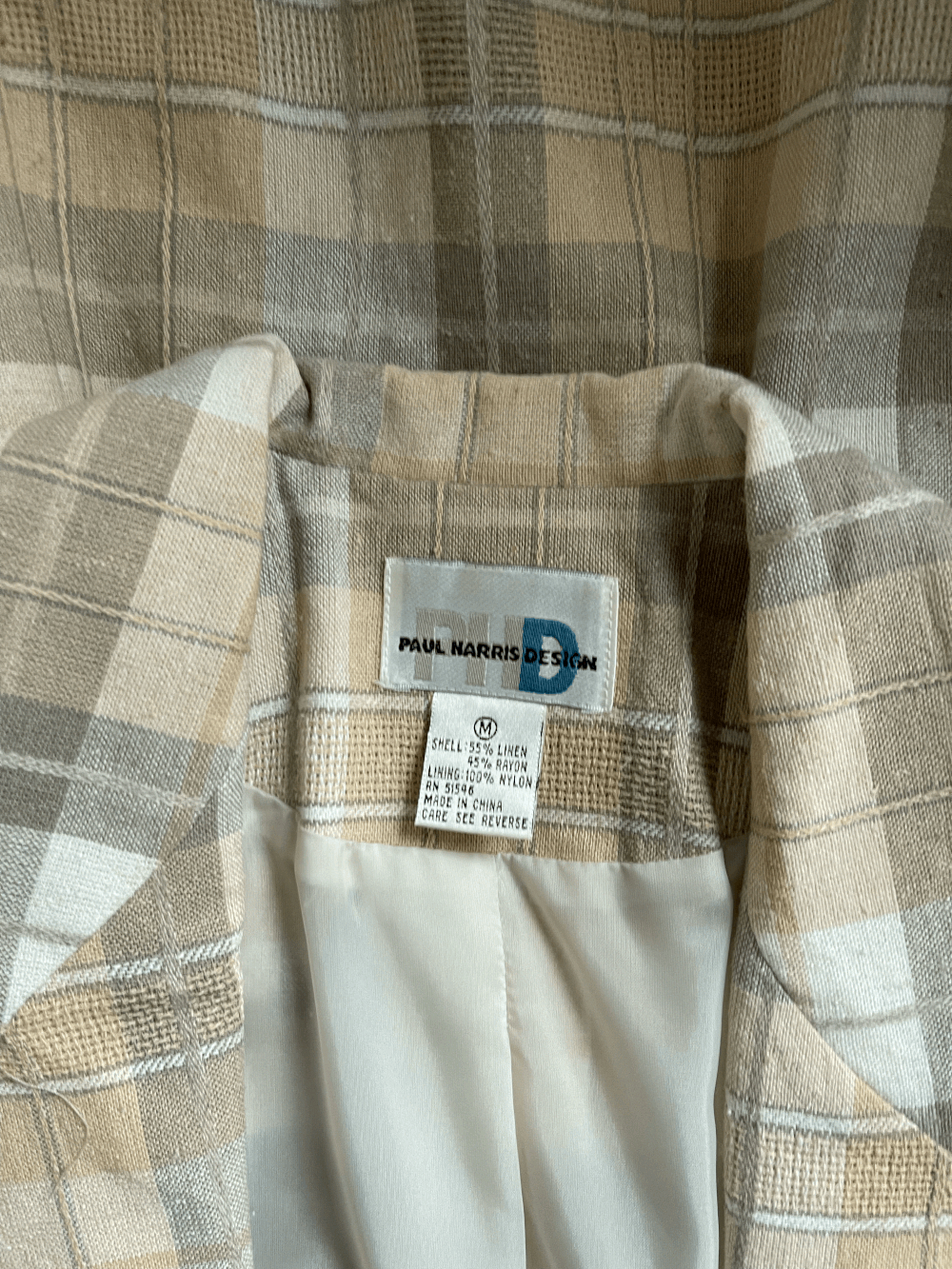 90s Oatmeal Linen Blend Blazer — Wornable