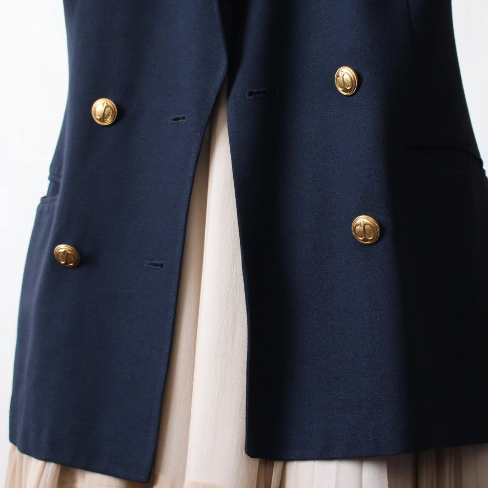 Vintage Christian Dior Logo Button Blazer — Wornable