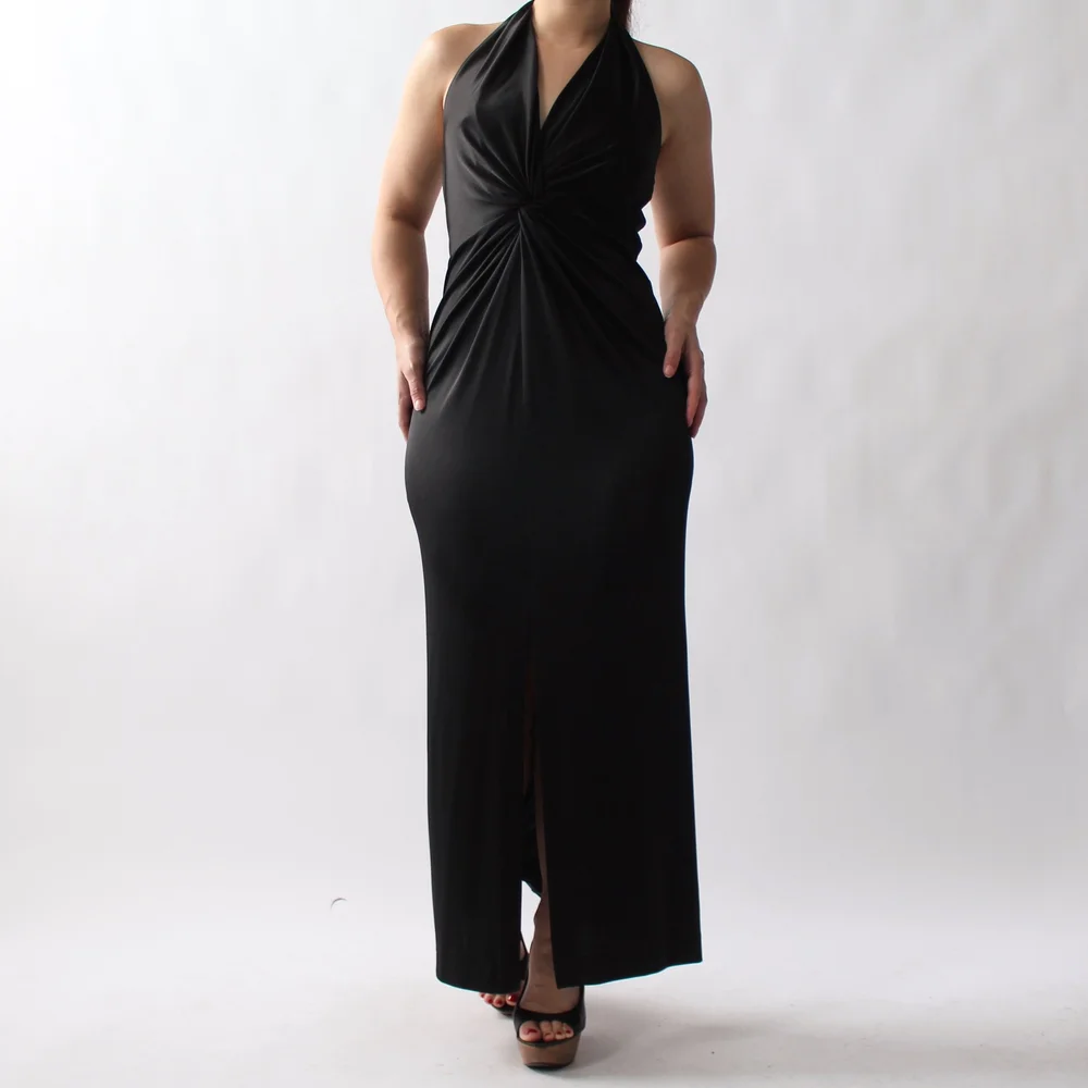2000s halter dress ROBERTO CAVALLI PINK DAISY MAXI SLIP DRESS 2000