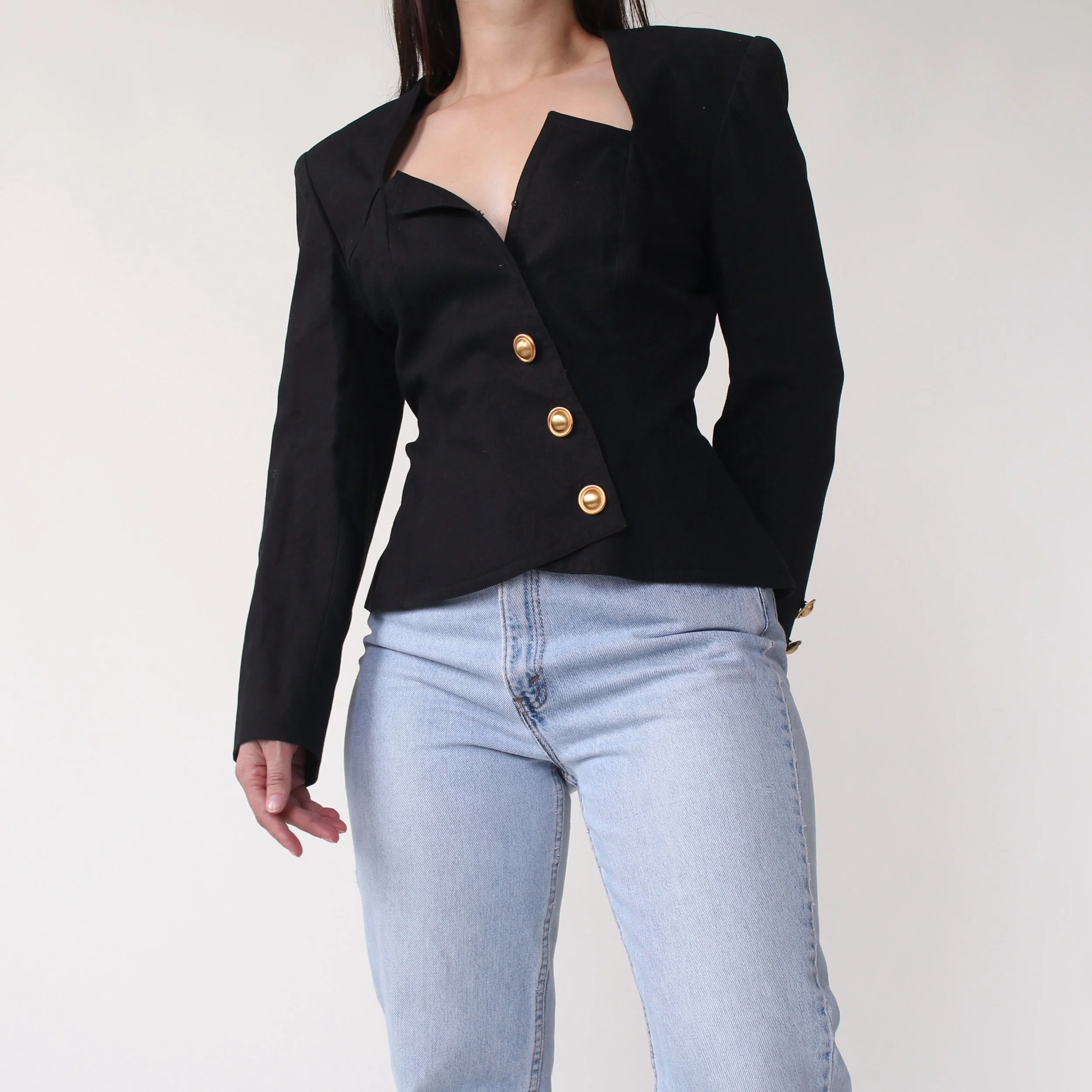 Vintage Asymmetrical Tailored Jacket