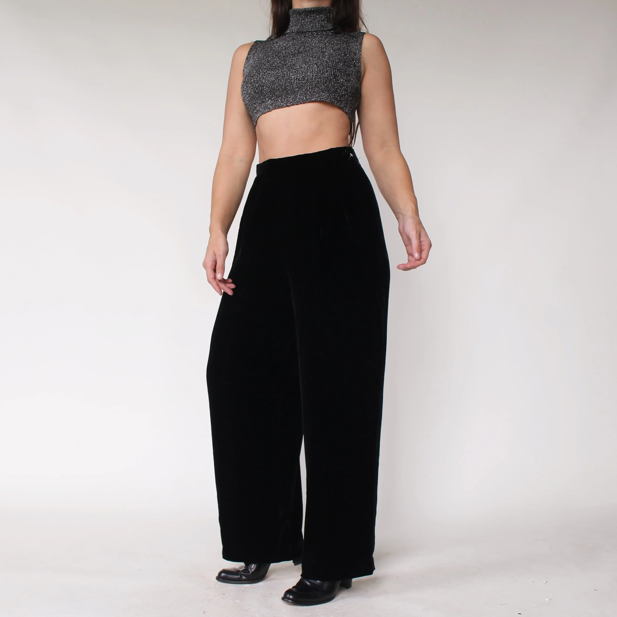 Vintage Silk Blend Velvet Pants - W28