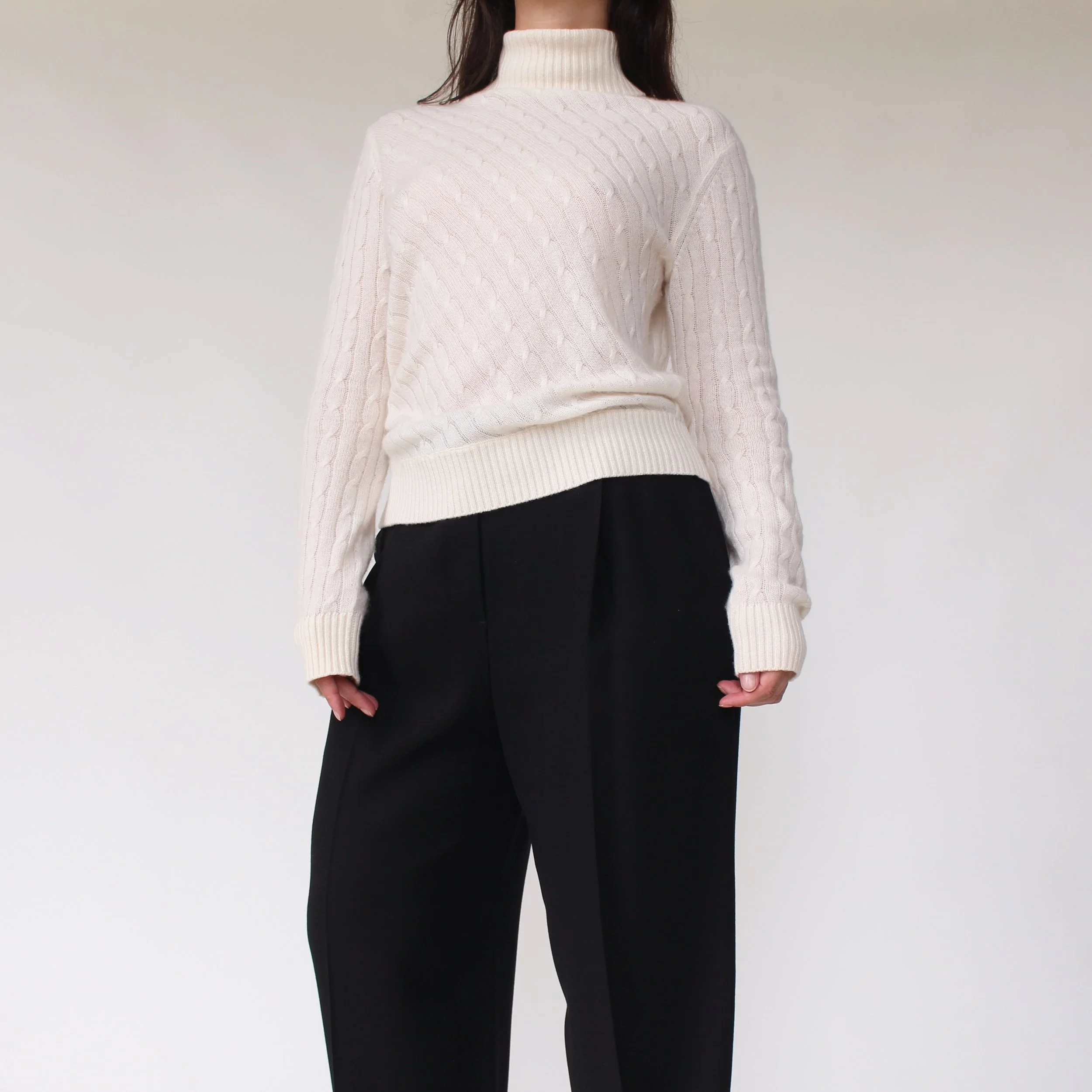 90s Ivory Cashmere Sweater